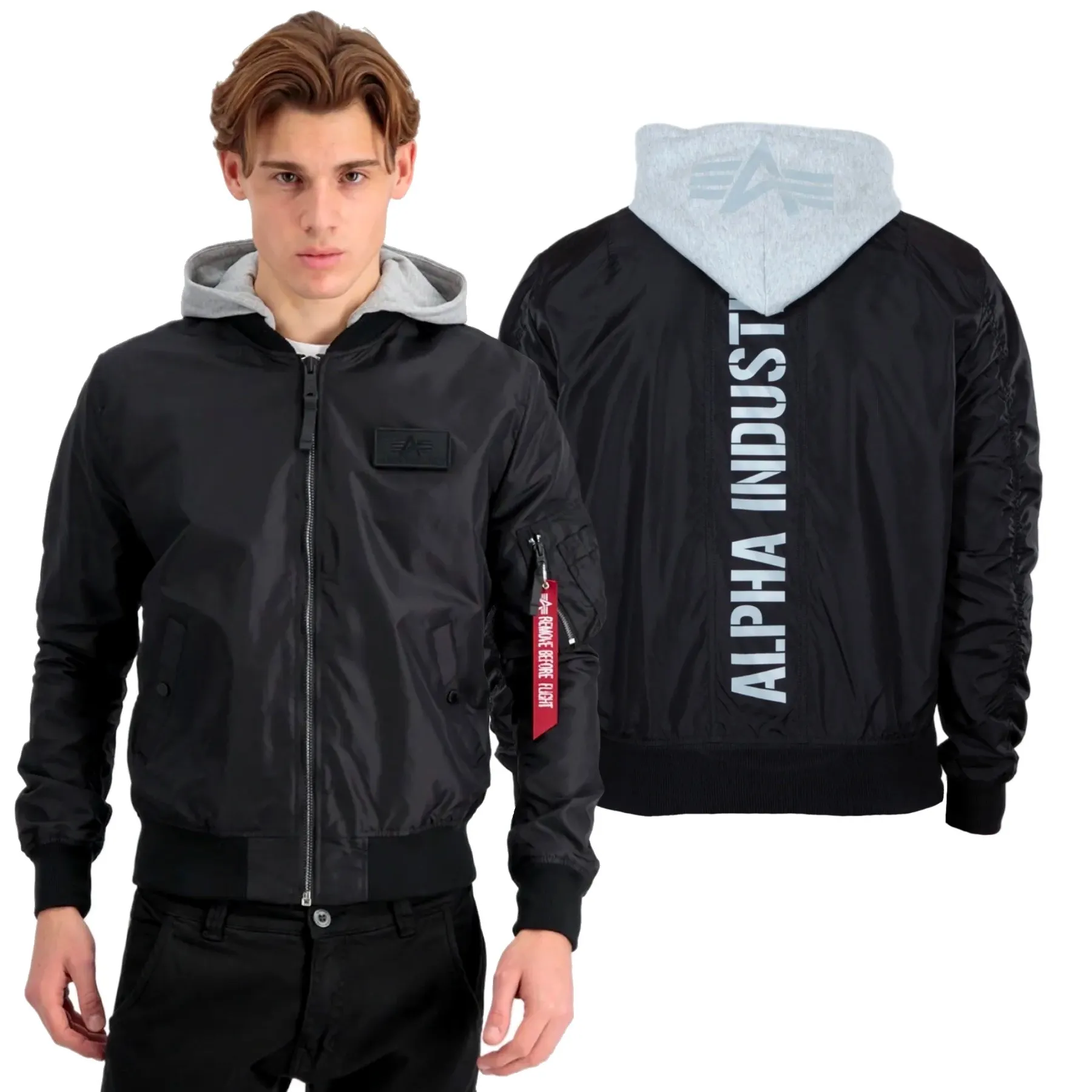 Kurtka Alpha Industries MA-1 TT Hood BP Ref. 106103 03 - Czarna XL