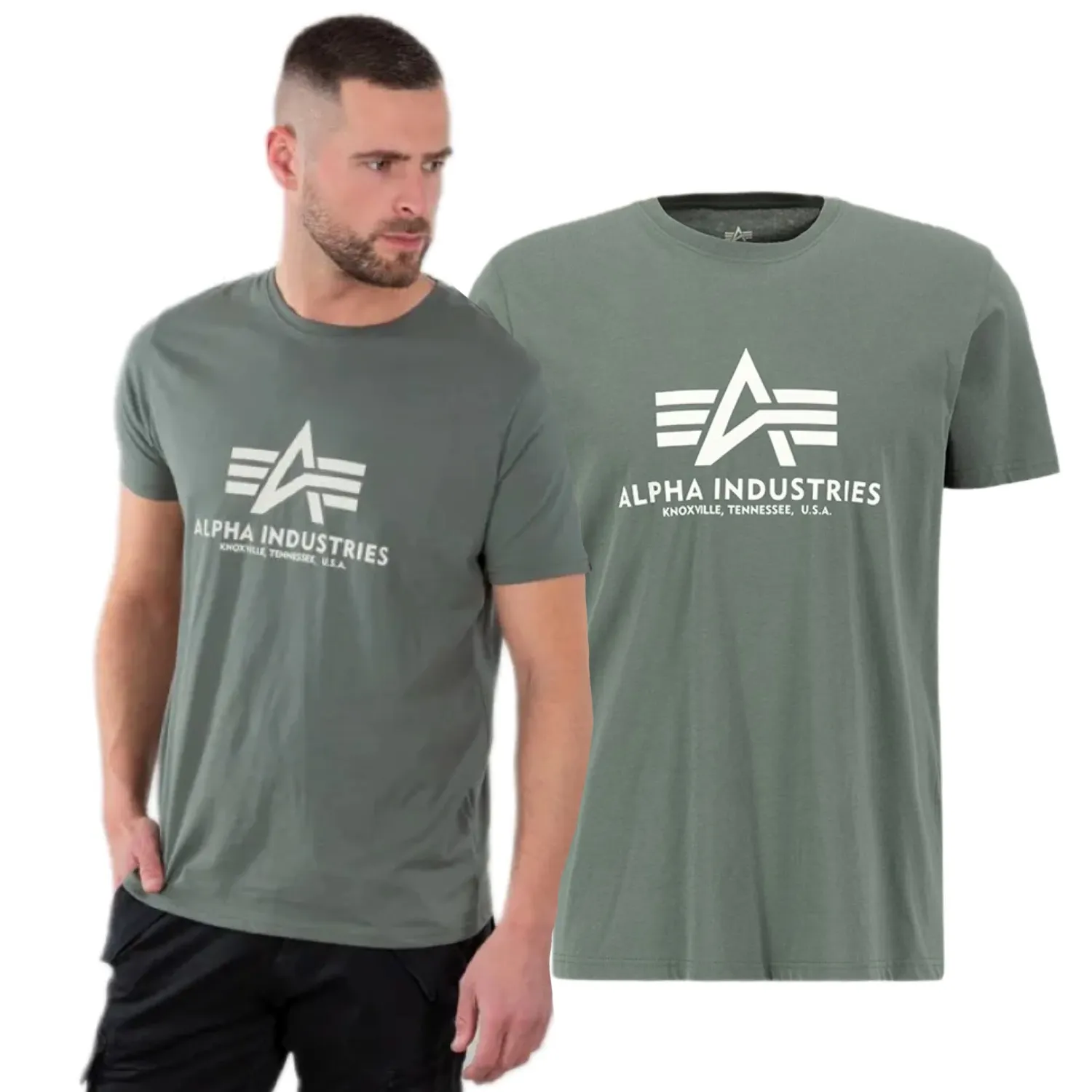 Koszulka Alpha Industries Basic 100501 432 - Vintage Green S