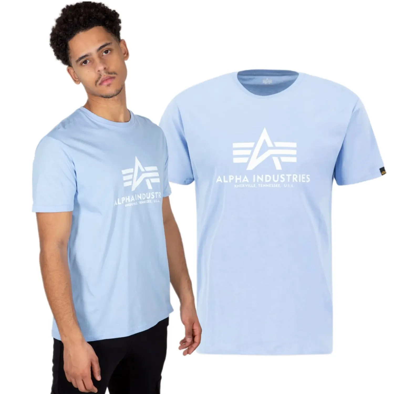 Koszulka Alpha Industries Basic 100501 513 - Błękitna XL