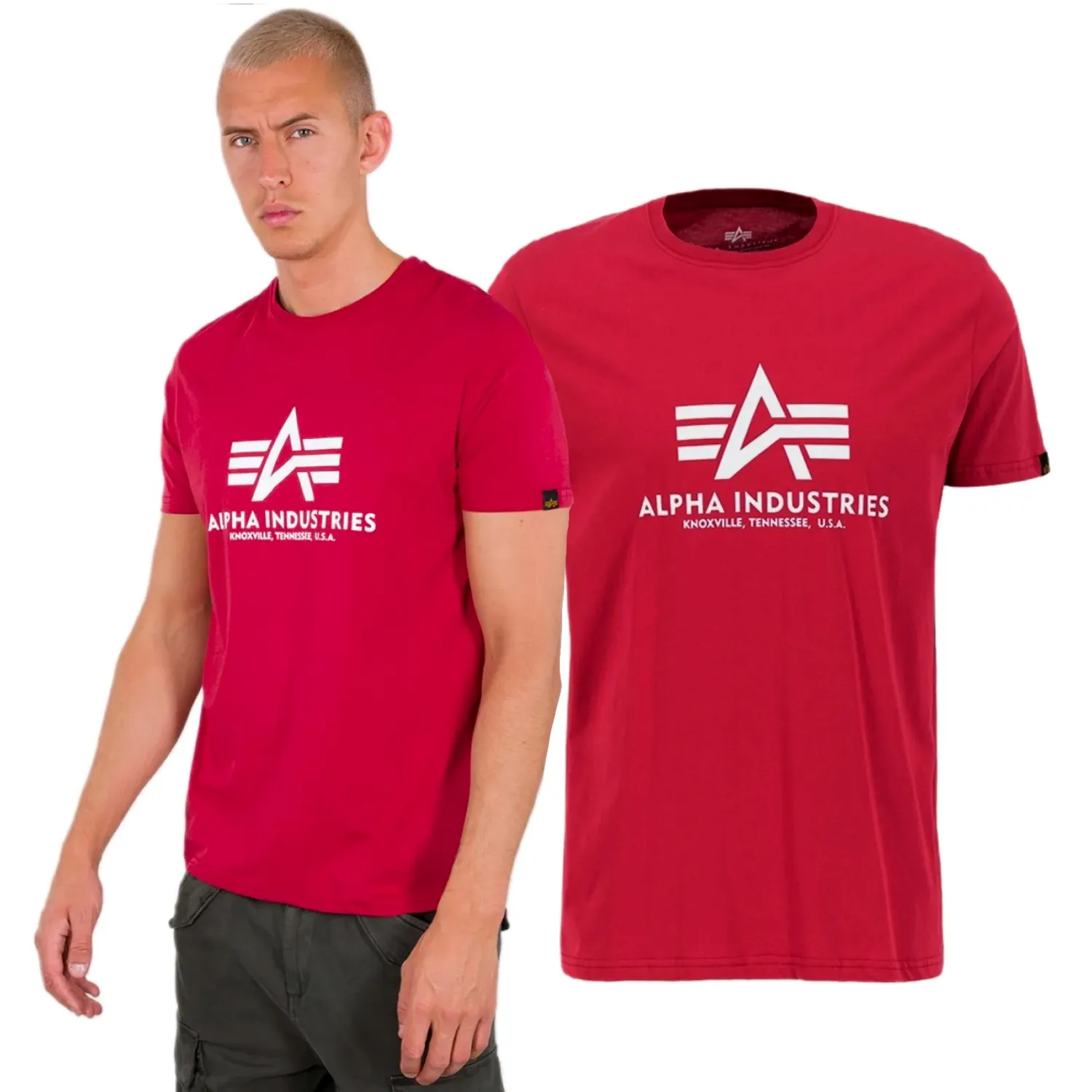 Koszulka Alpha Industries Basic 100501 523 - RBF Red 3XL