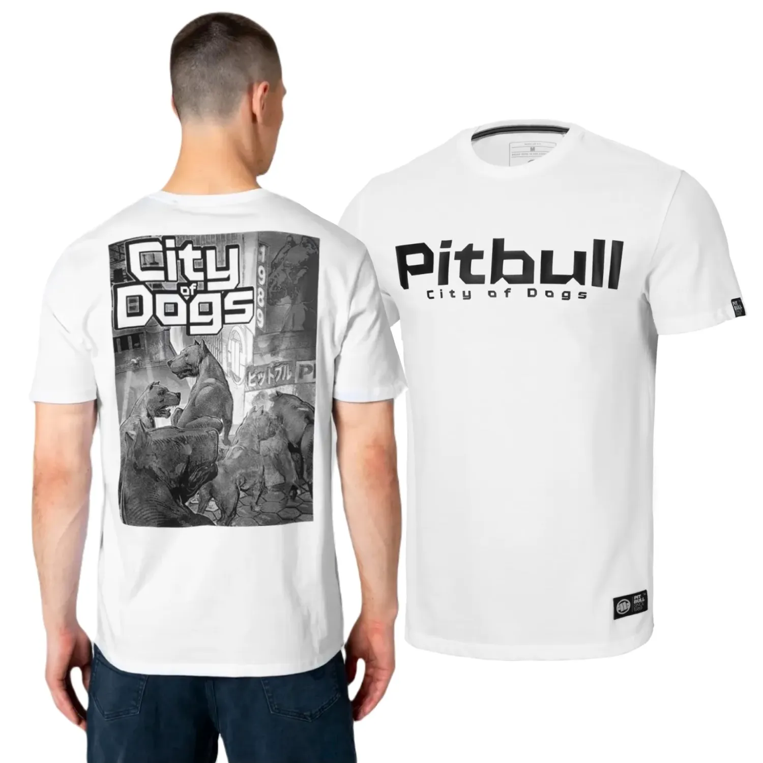 Koszulka Pit Bull Middle Weight 170 Basic City Of Dogs '24 - Biała M