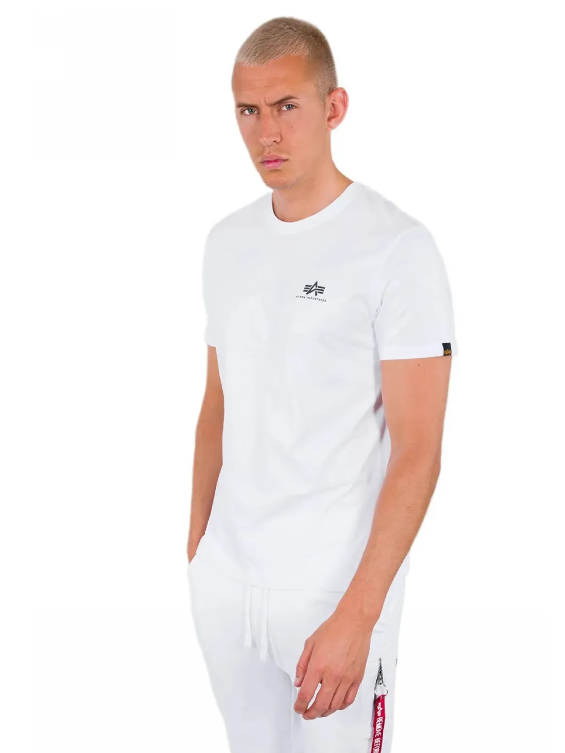 Koszulka Alpha Industries Backprint 128507 09 - Biała XL