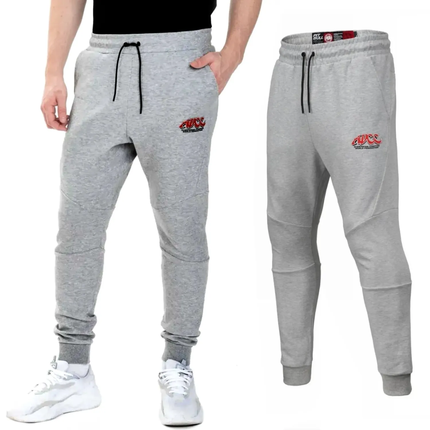 Spodnie dresowe Pit Bull Performance Pro+ ADCC - Szary Melanż 3XL