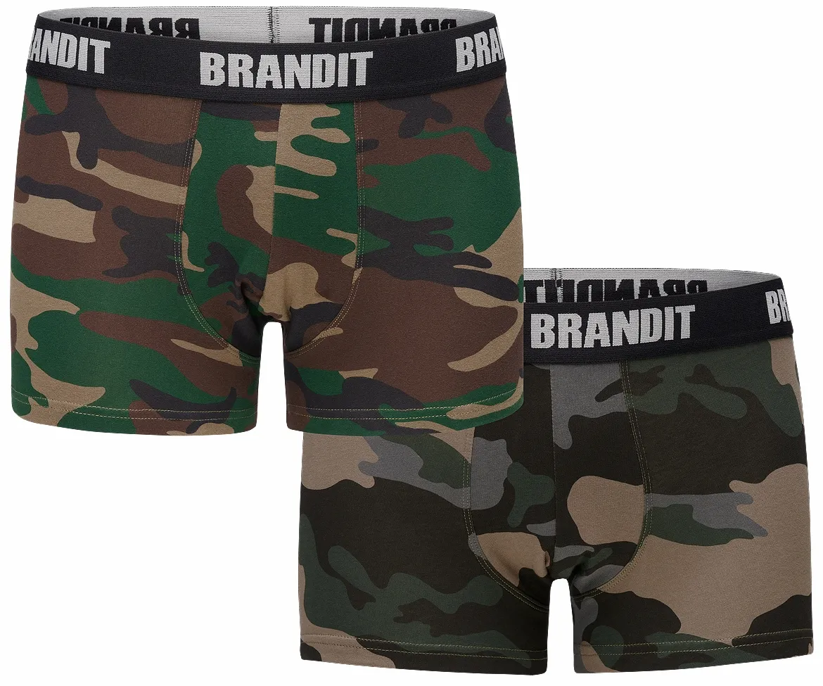Bokserki Brandit Logo Woodland-Darkcamo XXL