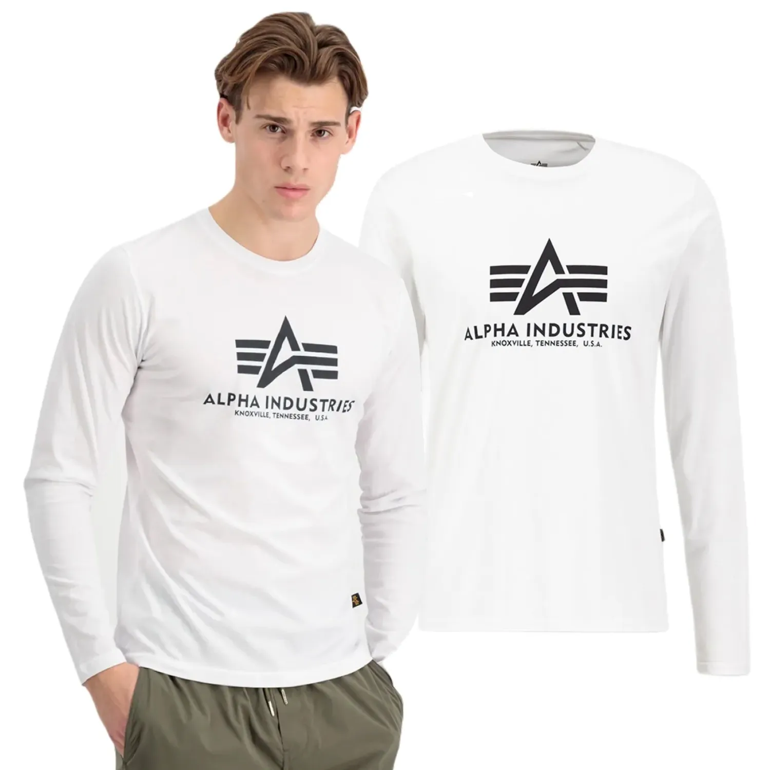 Koszulka Longsleeve Alpha Industries Basic 100510 09 - Biała M