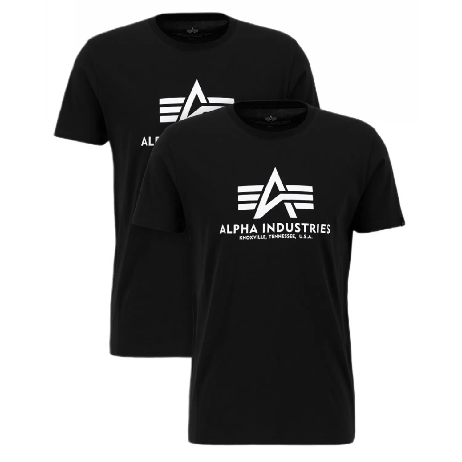 Koszulki Alpha Industries Basic 2 Pack 106524 03 - Czarne 3XL