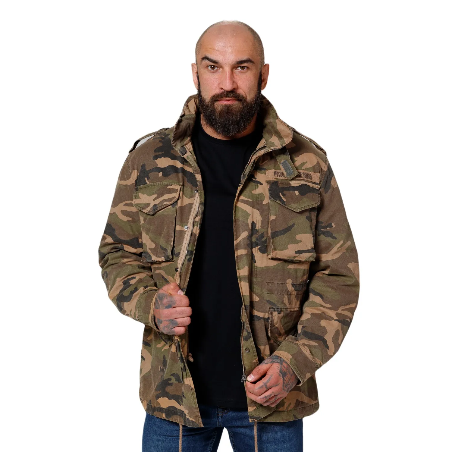 Kurtka Pit Bull M65 Military Jacket '24 - Woodland Camo 3XL