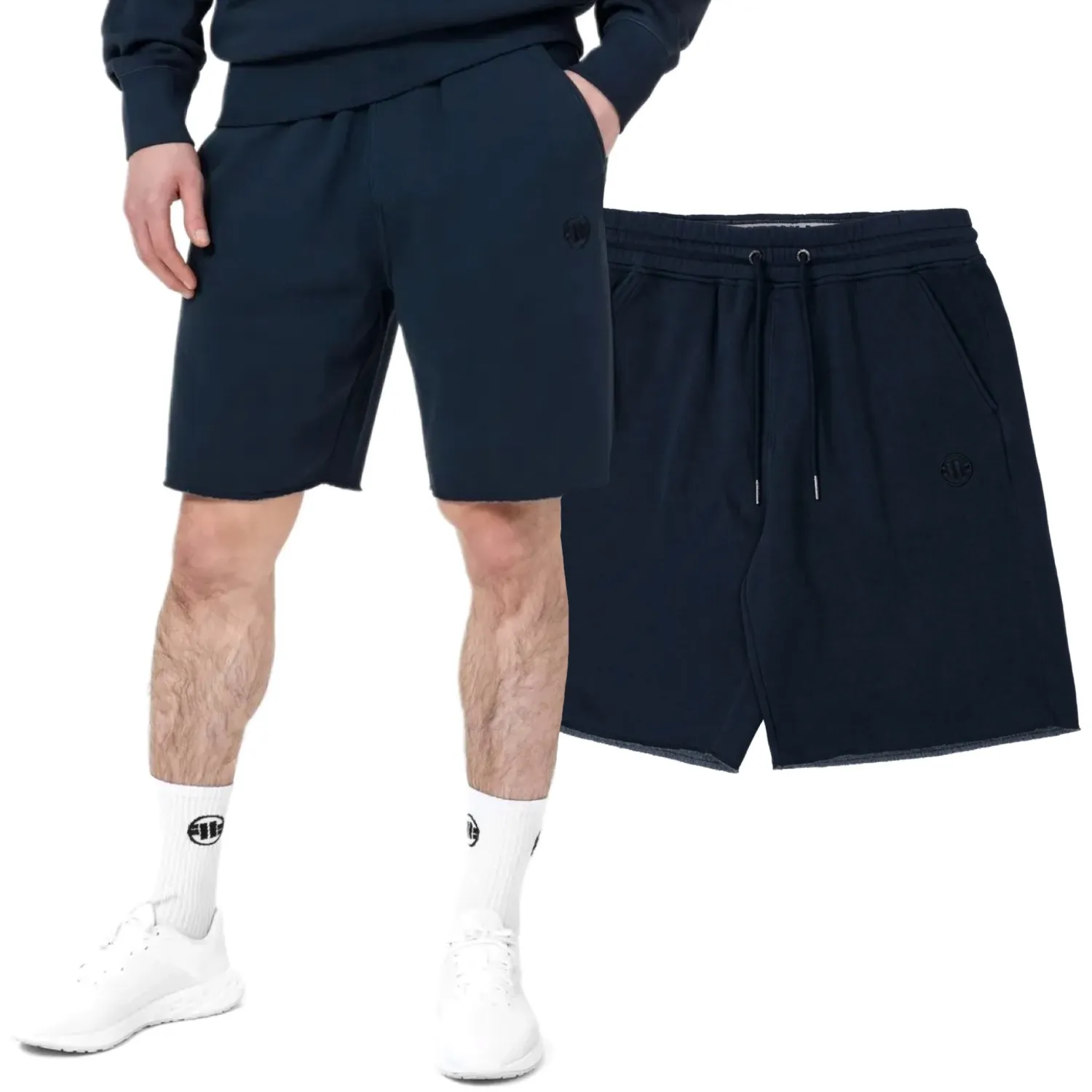 Szorty dresowe PITBULL Washed Lancaster '24 - Granatowe