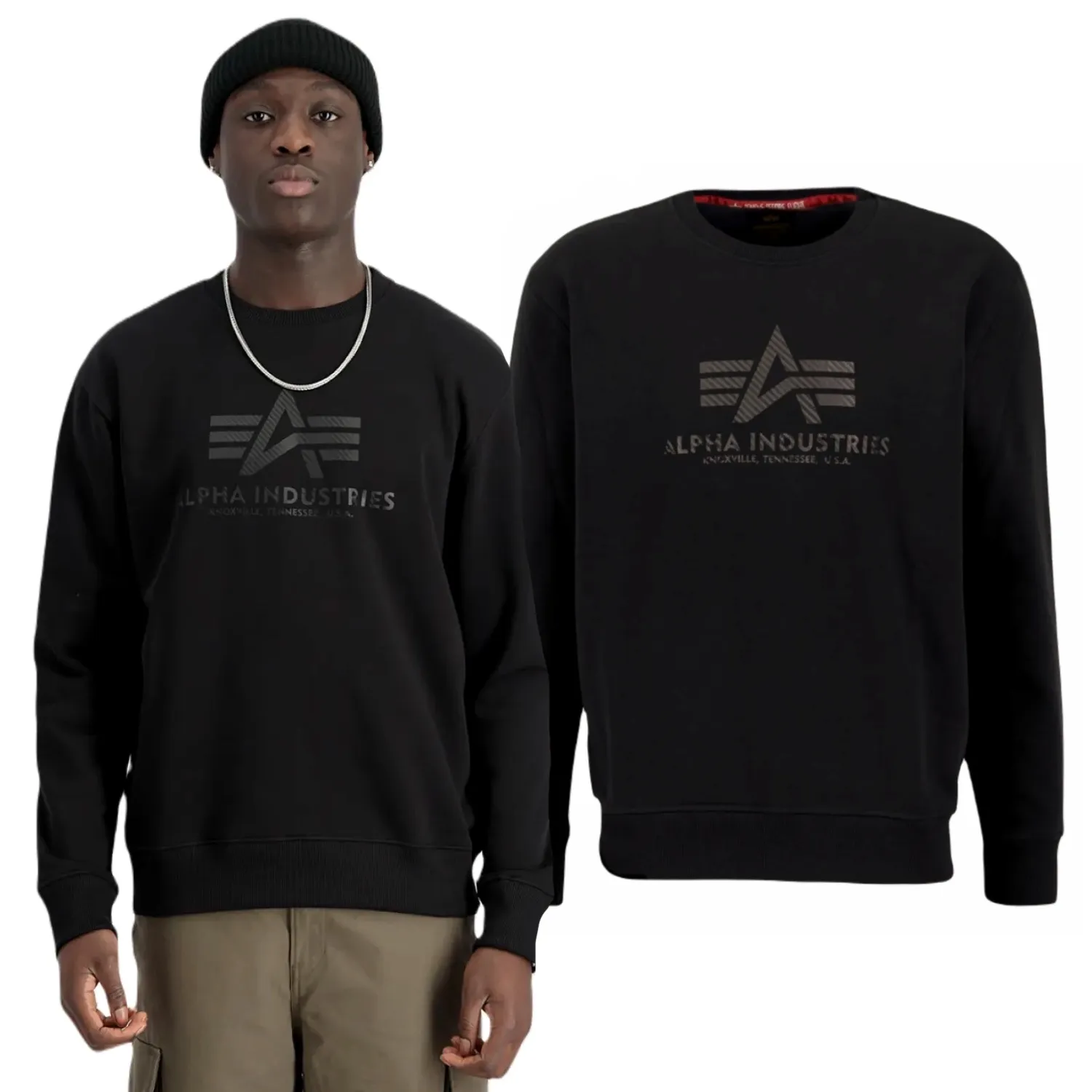 Bluza Alpha Industries Basic Carbon 146311 515 - Czarna XXL