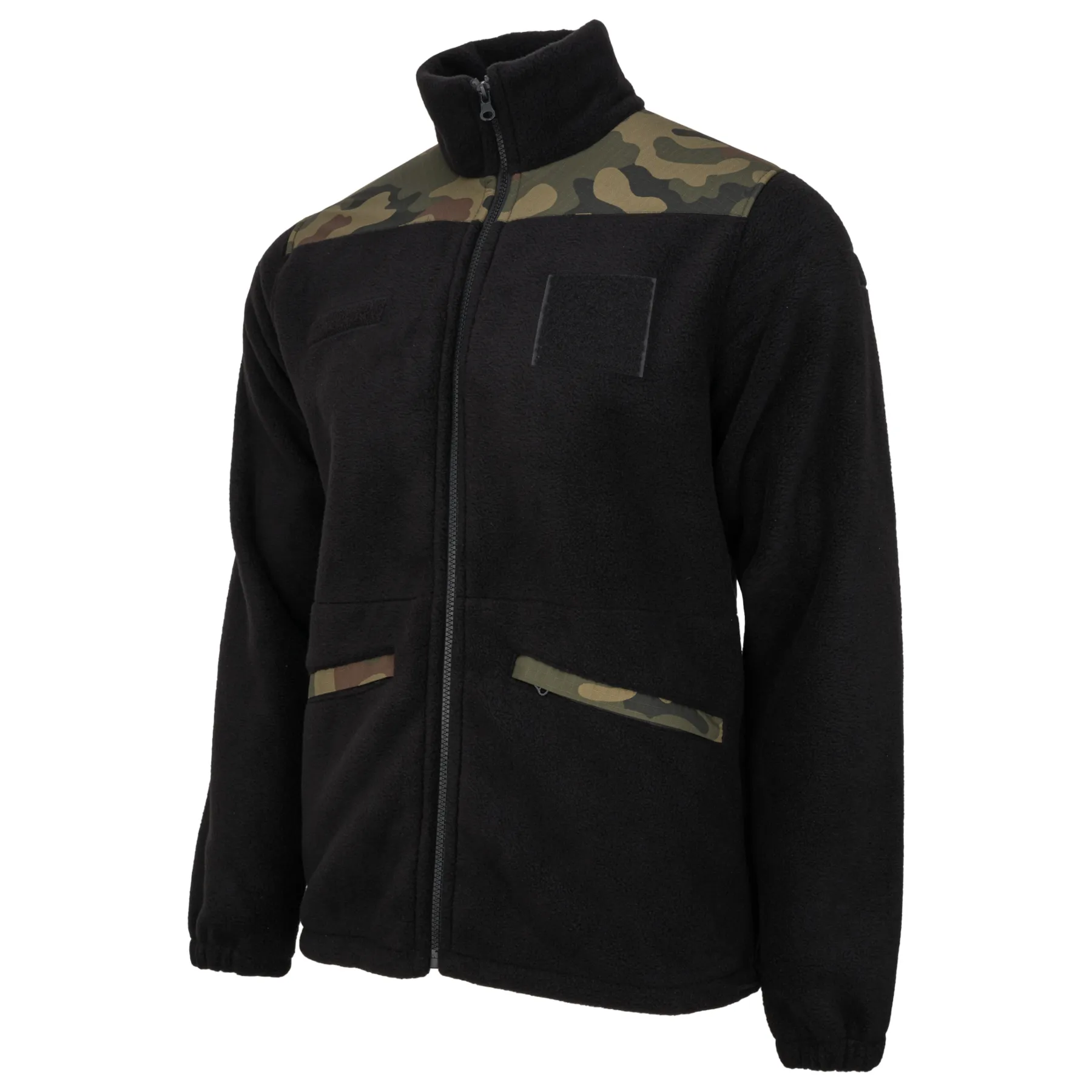 Bluza polarowa MaxPro-Tech Grom - Czarny/WZ.93 leśny M