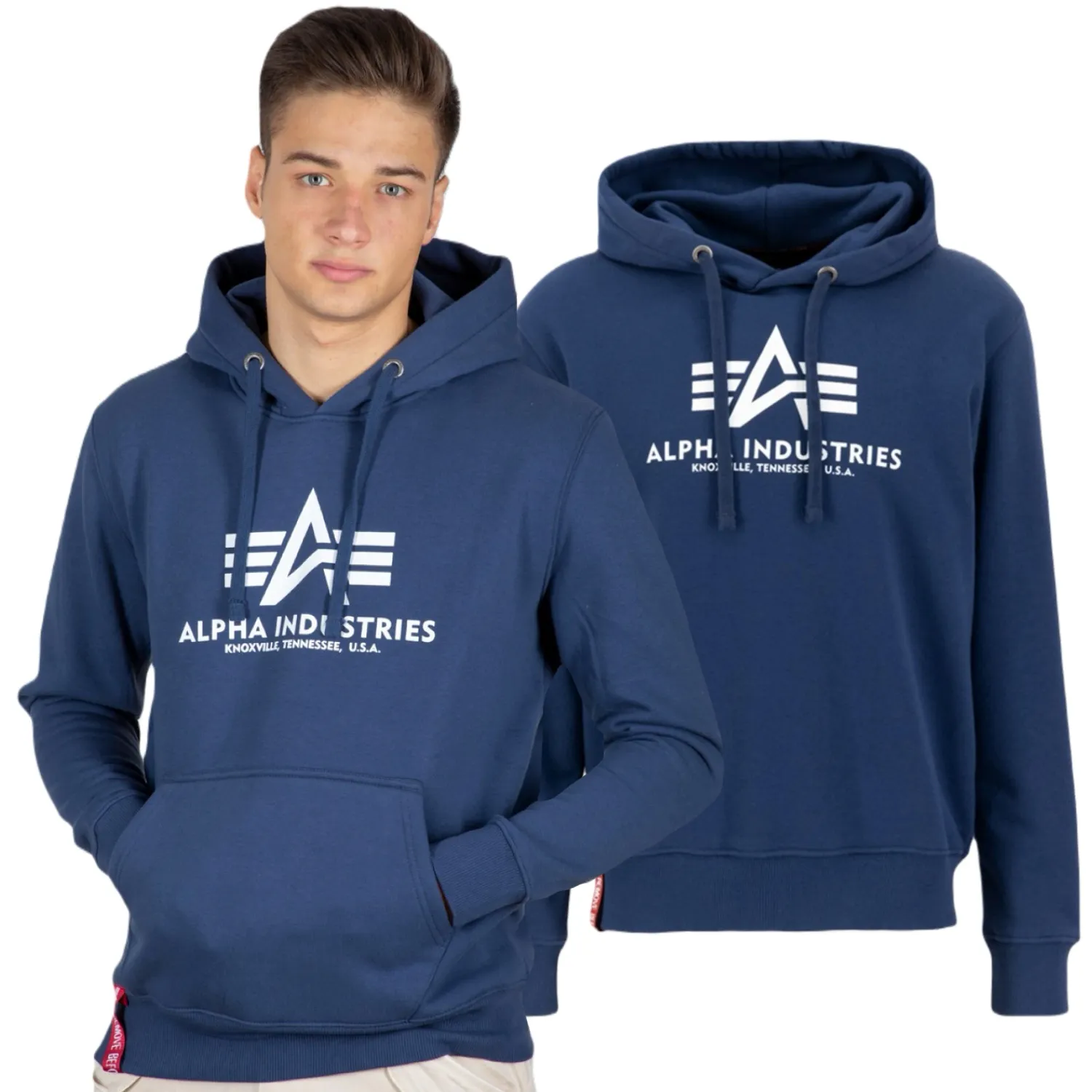 Bluza z kapturem Alpha Industries Basic 178312 435 - New Navy M