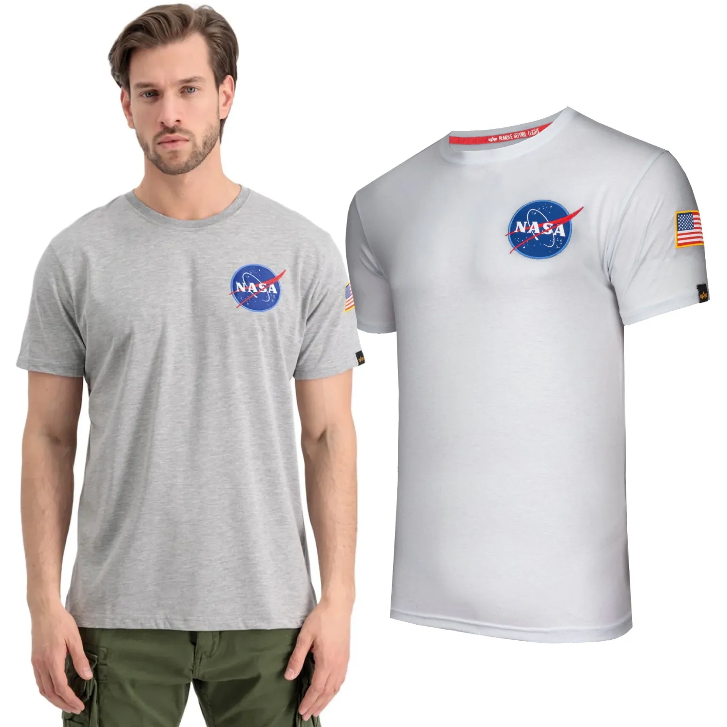 Koszulka Alpha Industries Space Shuttle T 176507 17 - Szara 3XL
