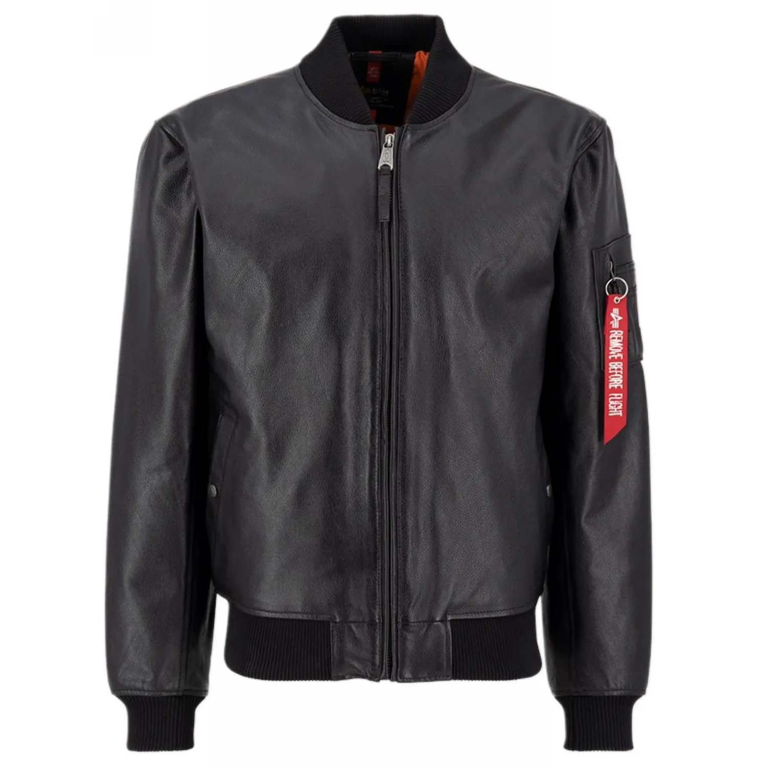 Kurtka Alpha Industries MA-1 Leather LF 138121 03 - Czarna M