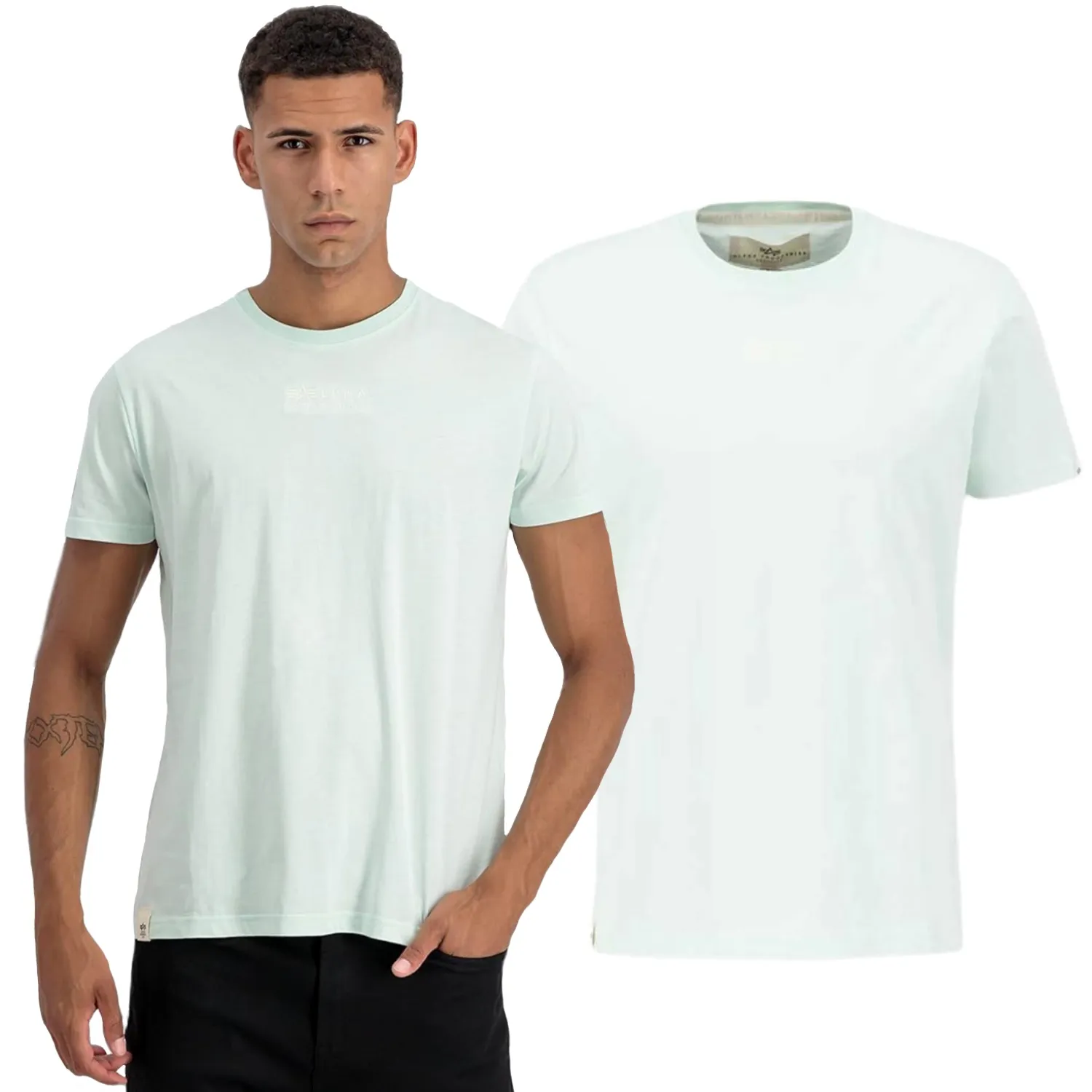 Koszulka Alpha Industries Organics EMB T 118529 673 - Organic Mint S
