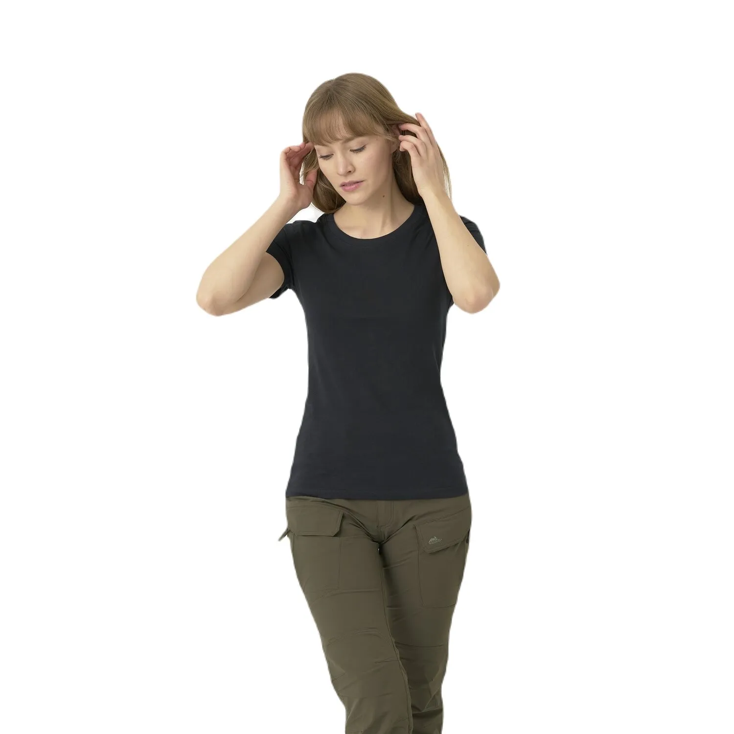 T-Shirt damski Helikon-Tex Slim Organic - Czarny XS