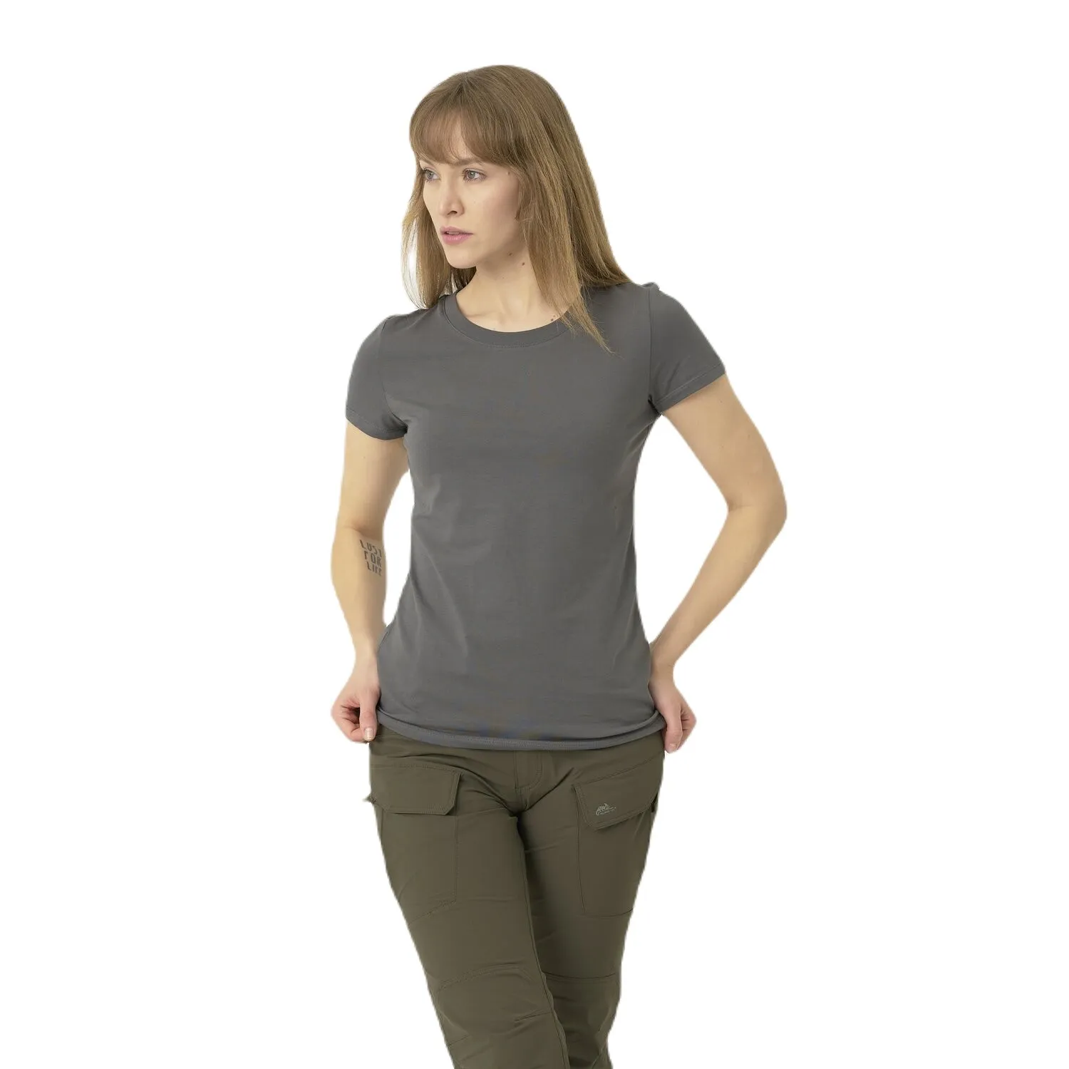 T-Shirt damski Helikon-Tex Slim Organic - Shadow Grey XS