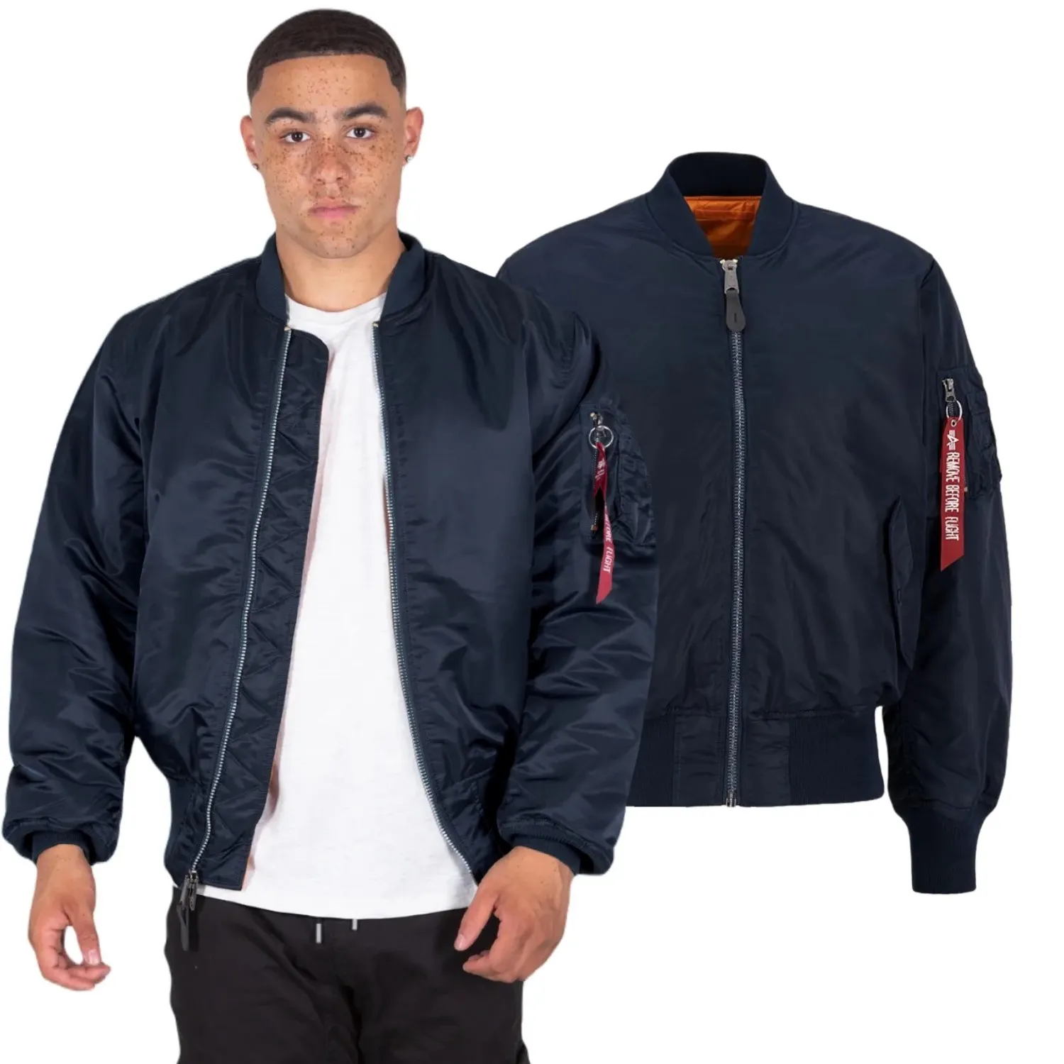 Kurtka Alpha Industries MA-1 100101 07 - Granatowa L