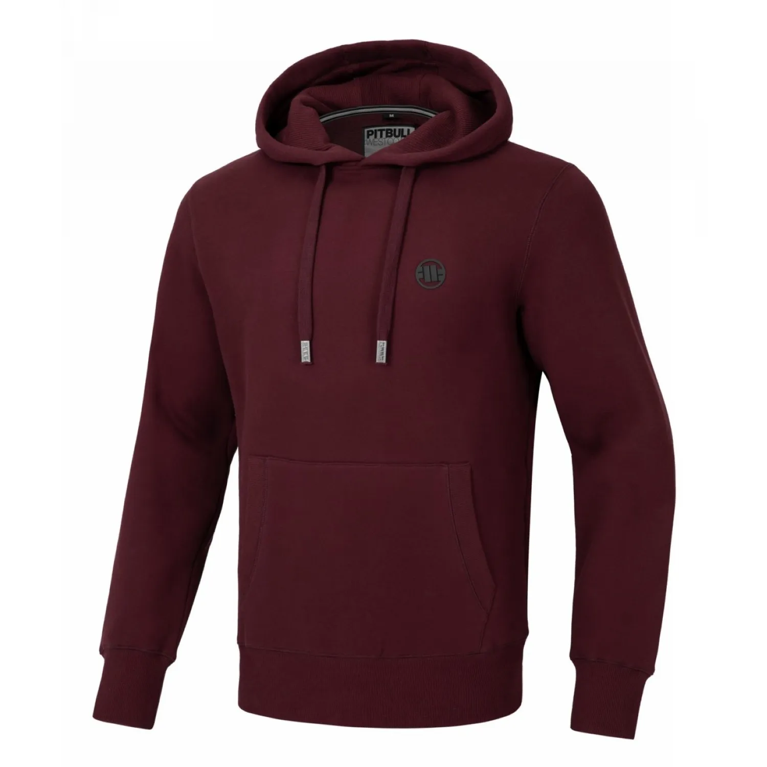 Bluza z kapturem Pit Bull New Brushed Fleece Group Small Logo '24 - Bordowa XL
