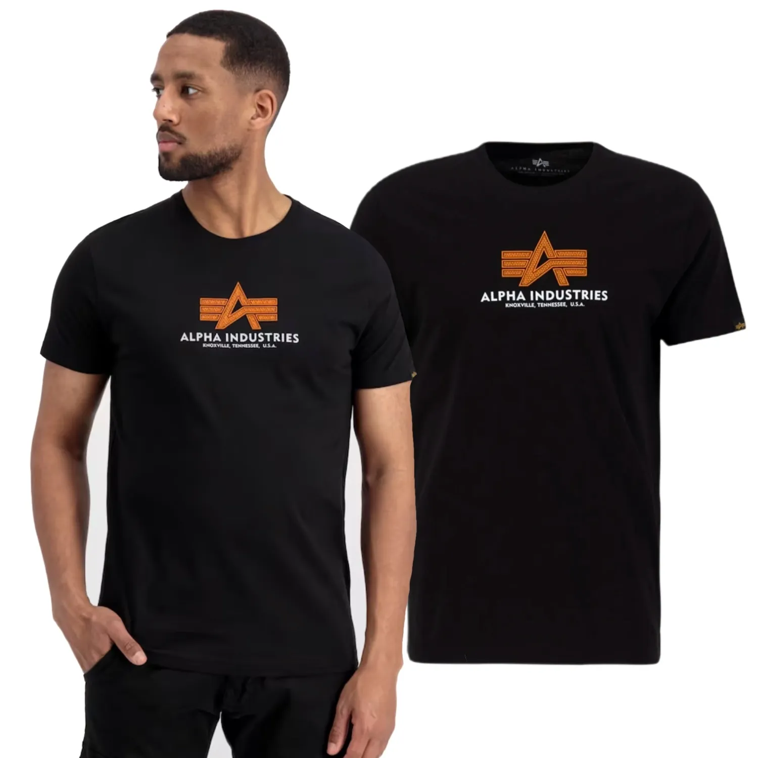 Koszulka Alpha Industries Basic T Rubber 100501RB 03 - Czarna L