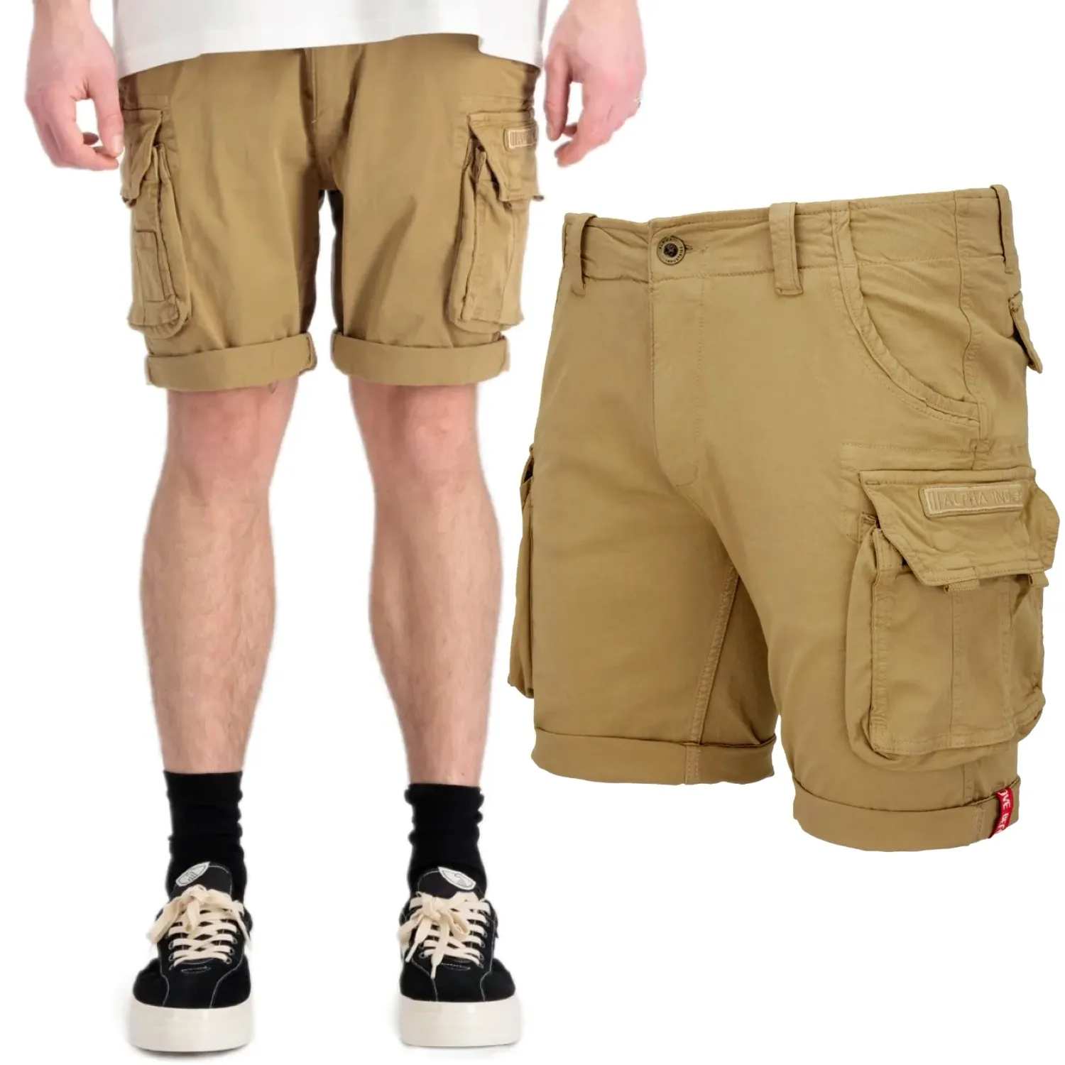 Spodenki Alpha Industries Crew Short 176203 13 - Camel 32