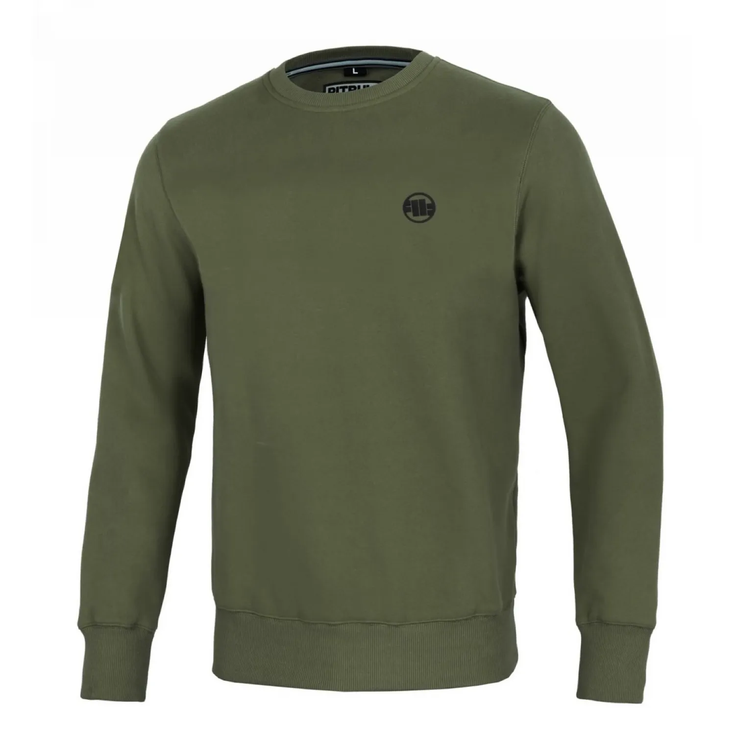 Bluza Pit Bull New Brushed Fleece Group Small Logo '24 - Ciemnooliwkowa XL