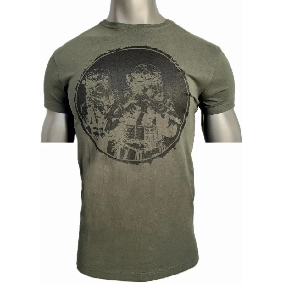 Koszulka T-Shirt Maskpol Wzór 04 Zielona L