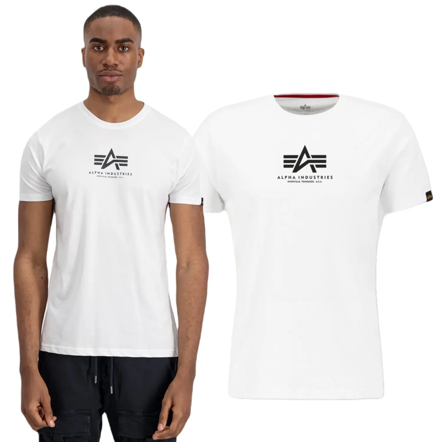Koszulka Alpha Industries Basic T ML 118533 09 - Biała 3XL