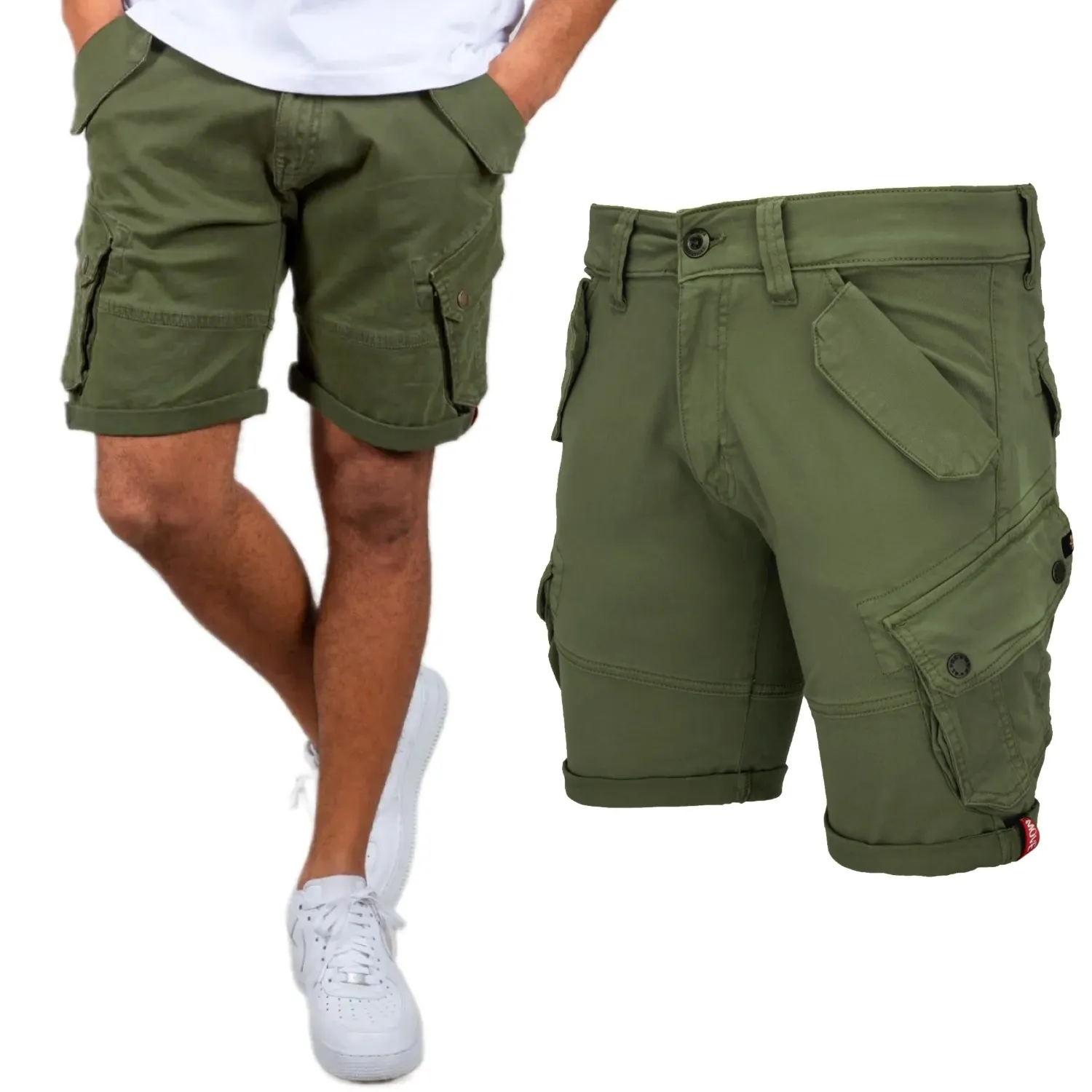 Spodenki Alpha Industries Combat Short 116210 142 - Ciemnooliwkowe 36