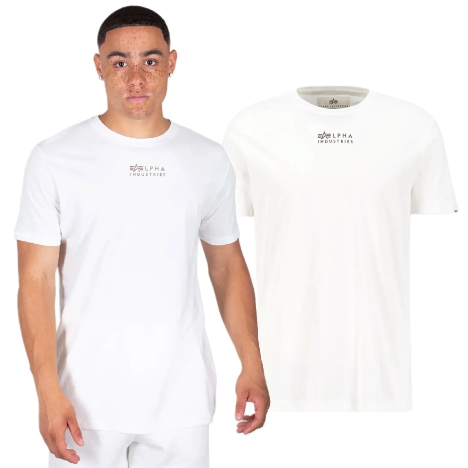 Koszulka Alpha Industries Organics EMB T 118529 626 - Organic White 3XL