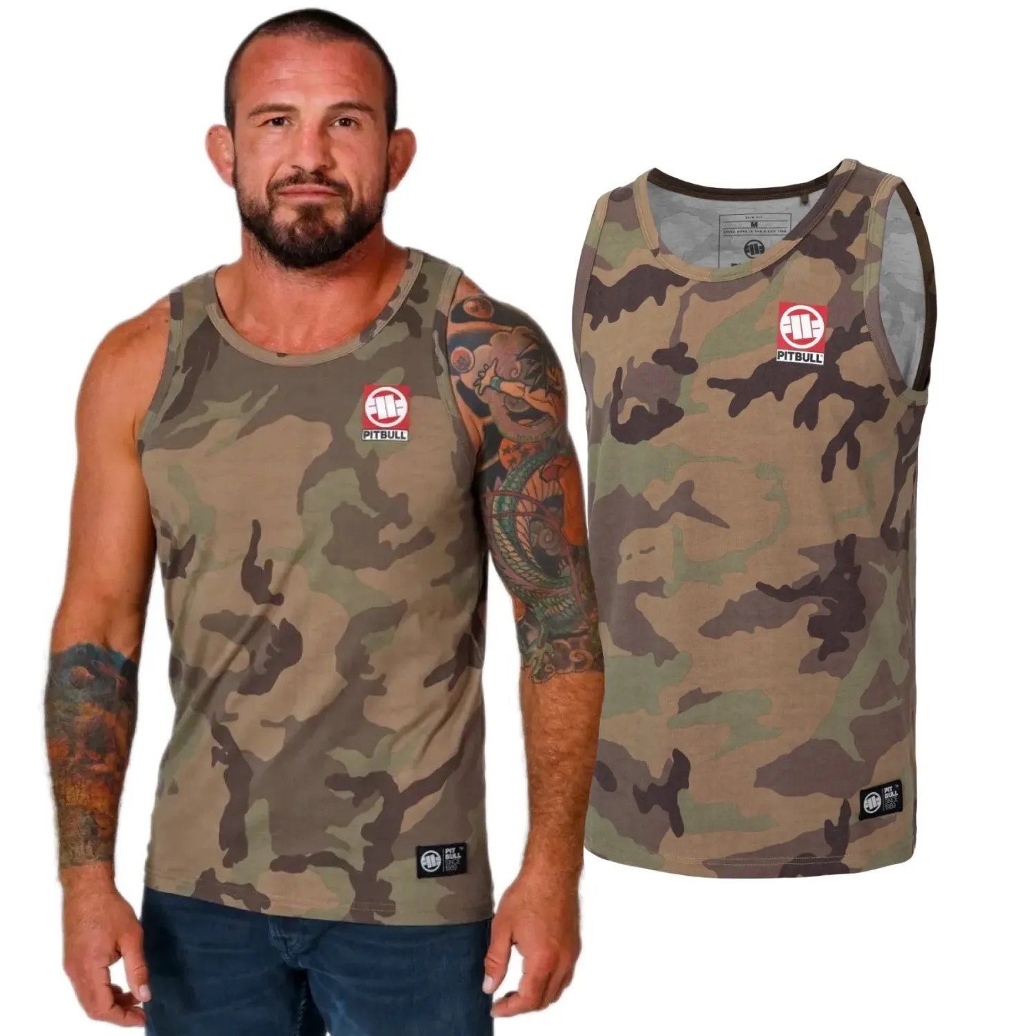 Tank Top Pit Bull Middle Weight 190 Spandex Small Hilltop '24 - Woodland Camo M