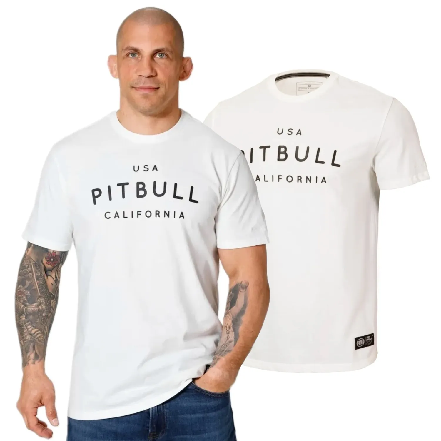 Koszulka Pit Bull Heavy Weight 210 Garment Washed USA Cal '24 - Off White XL