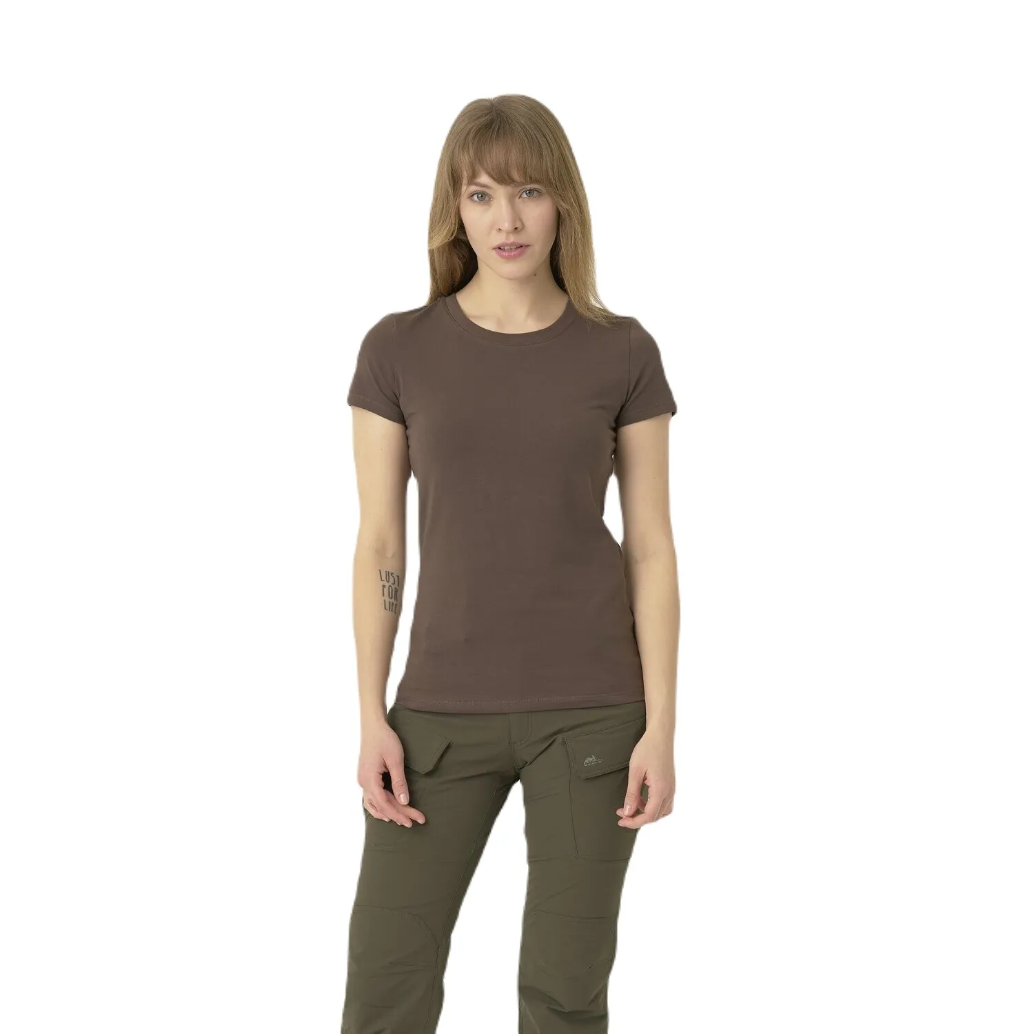 T-Shirt damski Helikon-Tex Slim Organic - Earth Brown