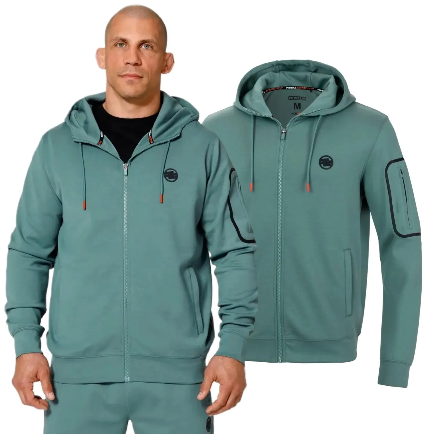 Bluza rozpinana z kapturem Pit Bull Active Crew Explorer '24 - Miętowa XXL