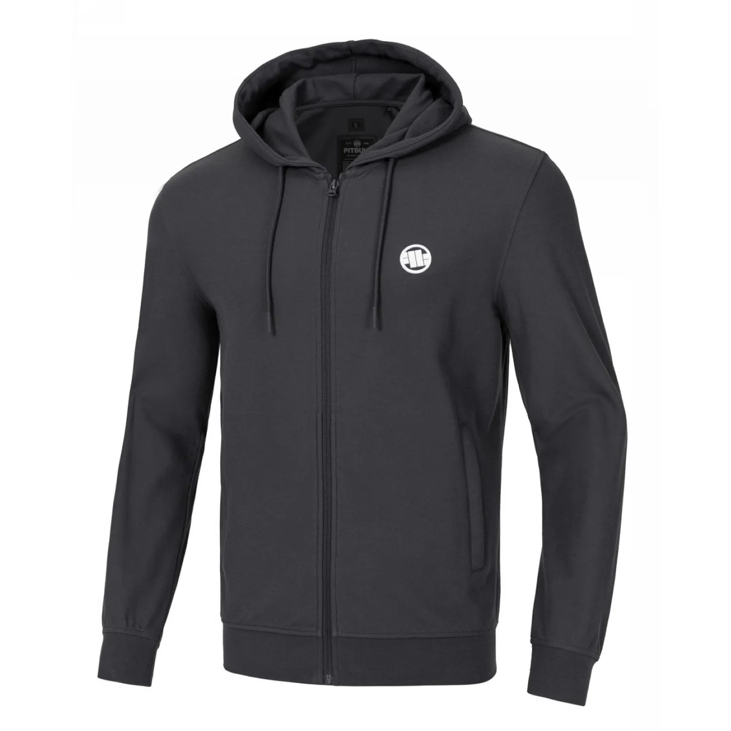 Bluza rozpinana z kapturem Pit Bull Heavy Weight 220 Coolmax Pique Rockey '24 - Grafitowa M