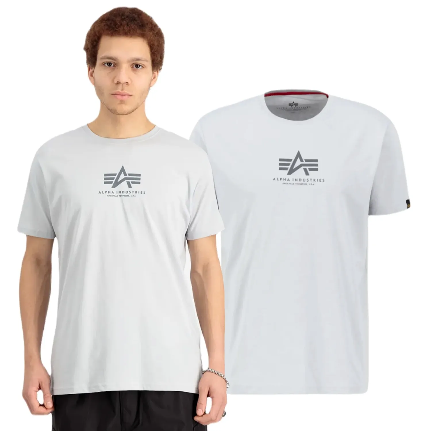 Koszulka Alpha Industries Basic T ML 118533 666 - Pastel Grey S