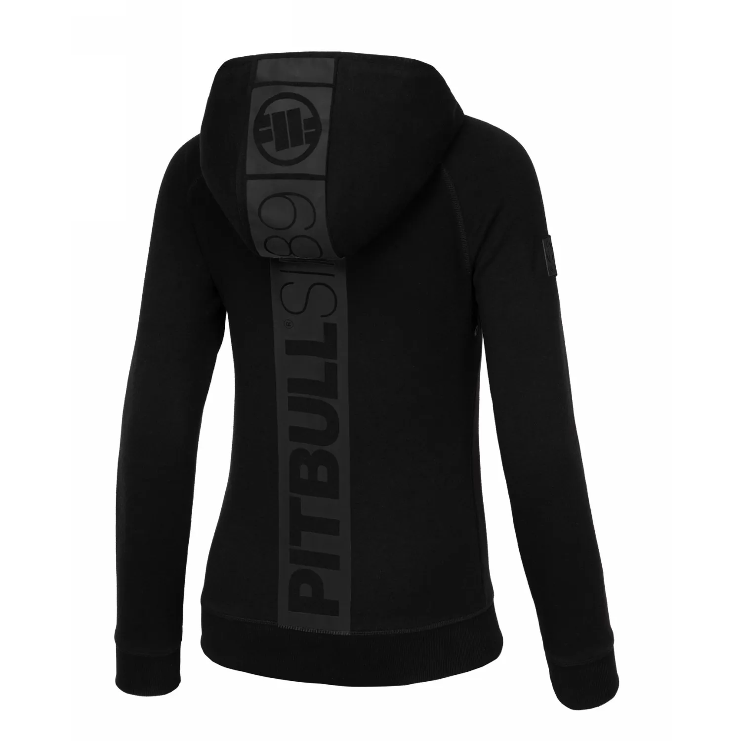 Bluza rozpinana z kapturem damska Pit Bull 300 Interlock Fuchsia '24 - Czarna XS (32)