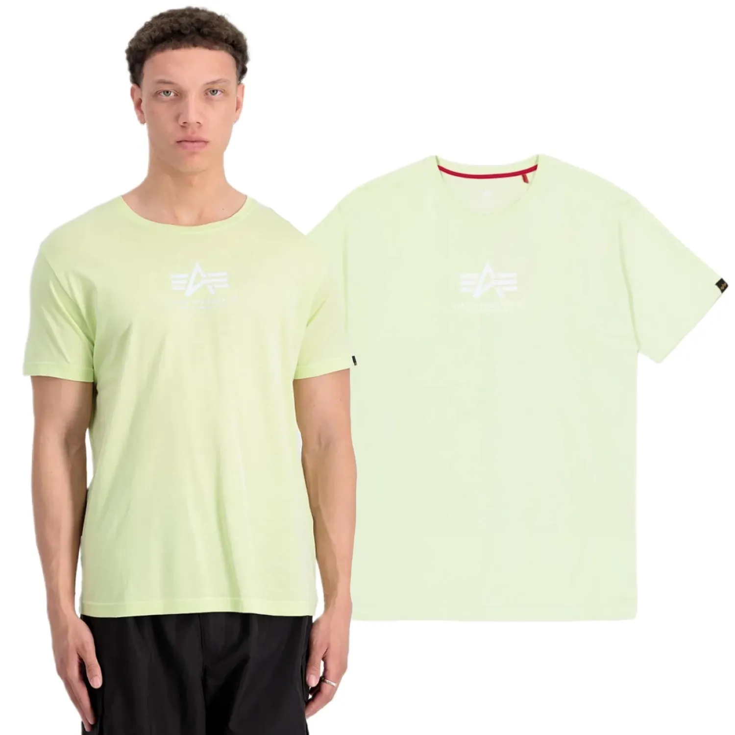 Koszulka Alpha Industries Basic T ML 118533 722 - Arctic Lime S
