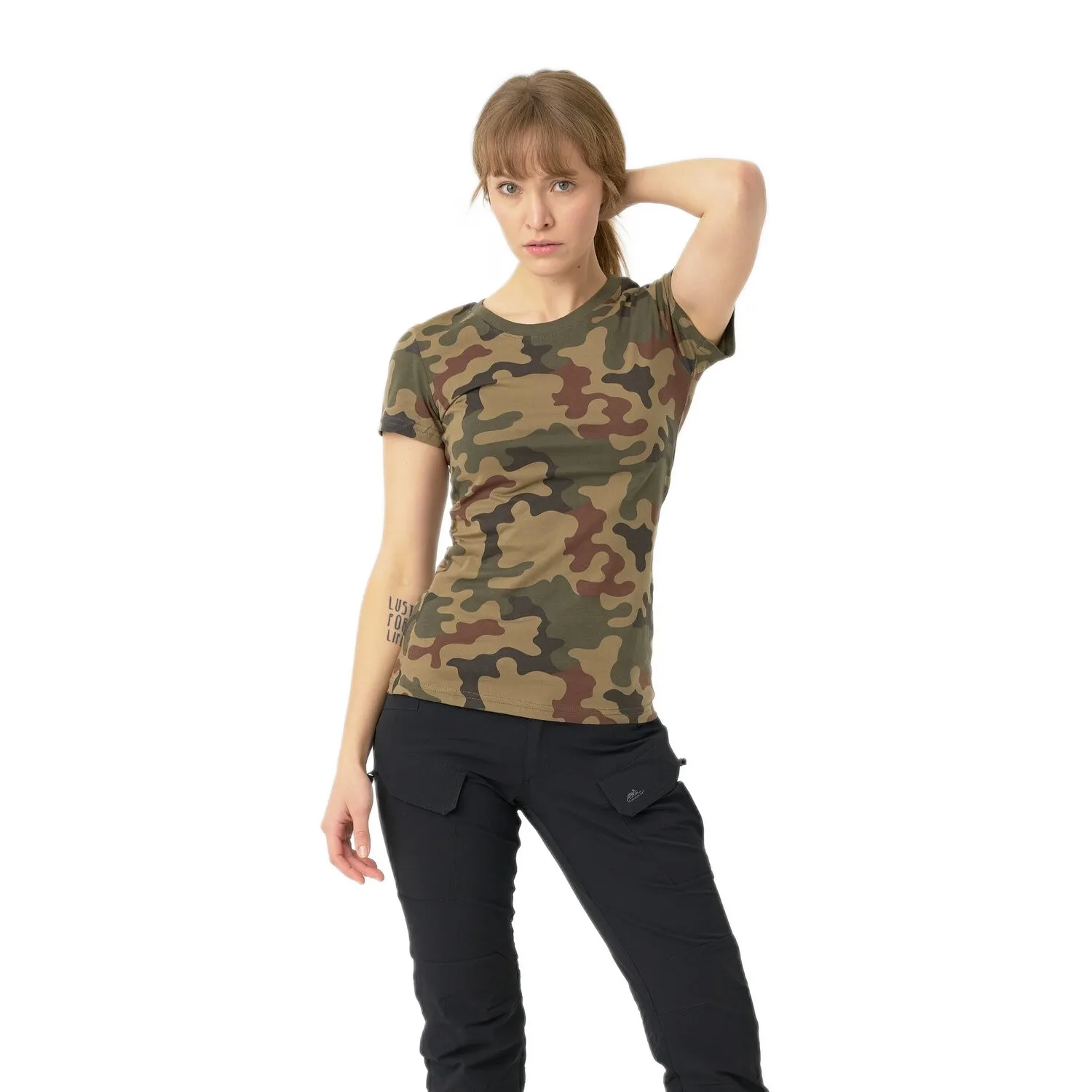 T-Shirt damski Helikon-Tex Slim Organic - PL Woodland