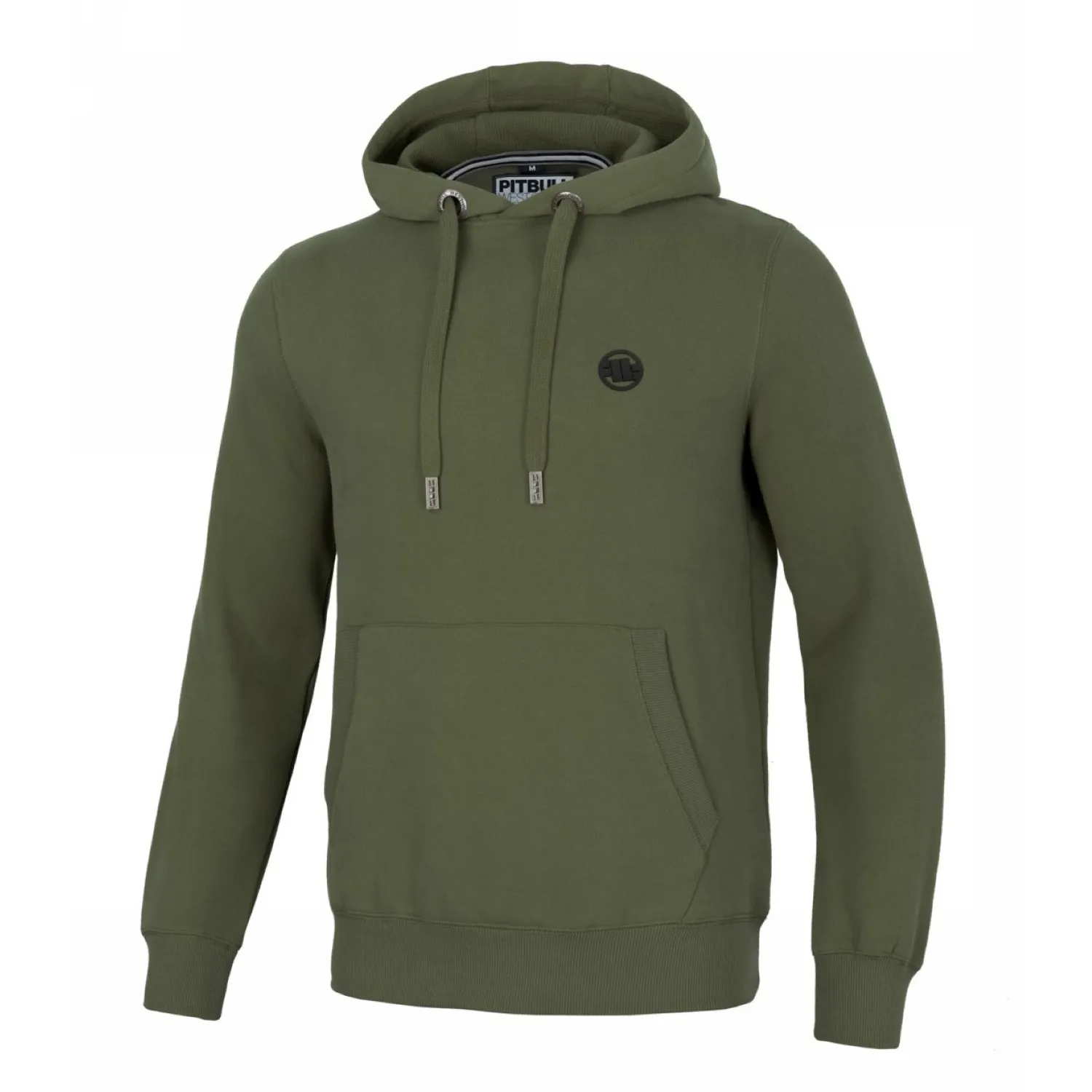 Bluza z kapturem Pit Bull New Brushed Fleece Group Small Logo '24 - Ciemnooliwkowa L