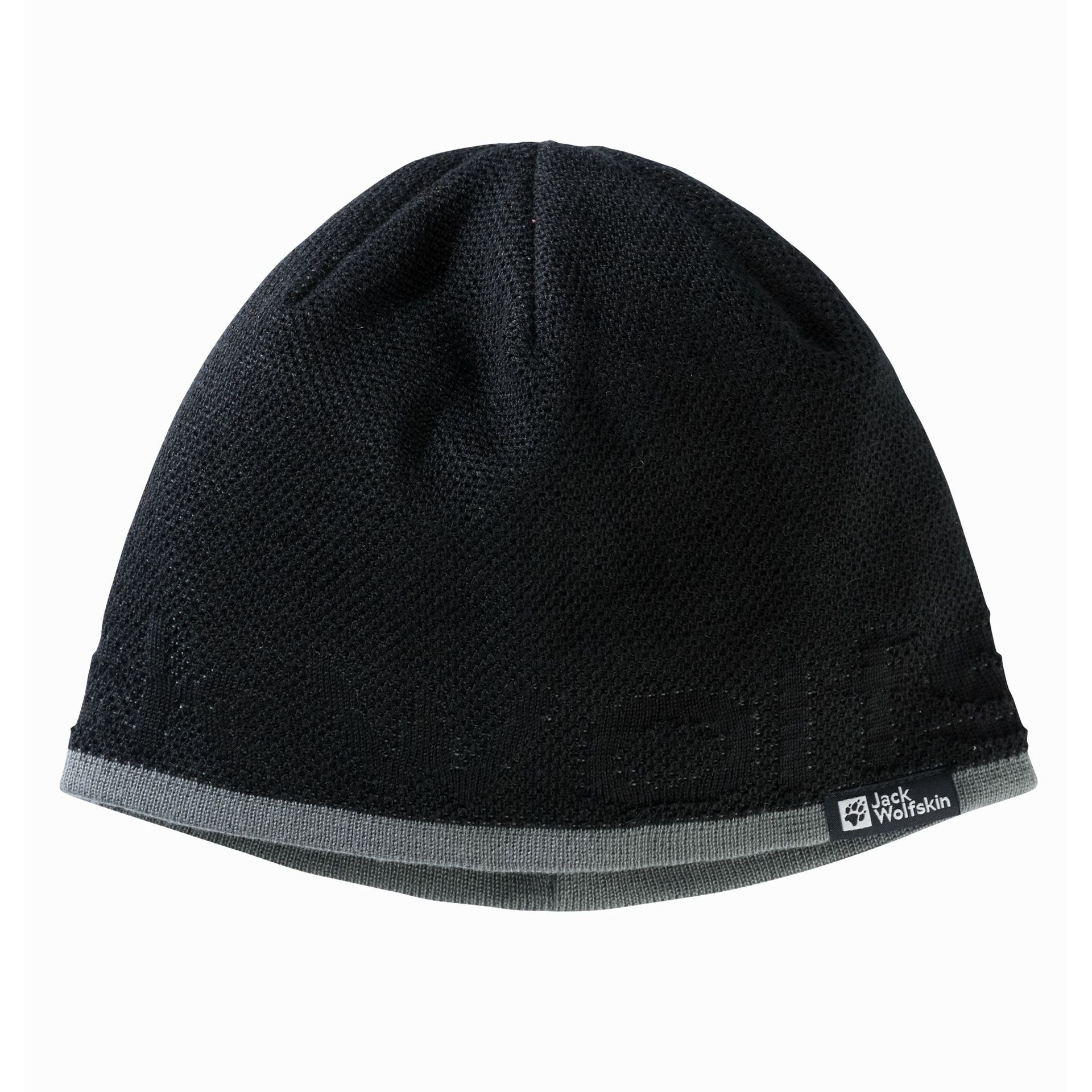 Czapka zimowa Jack Wolfskin BRAND BEANIE black - ONE SIZE