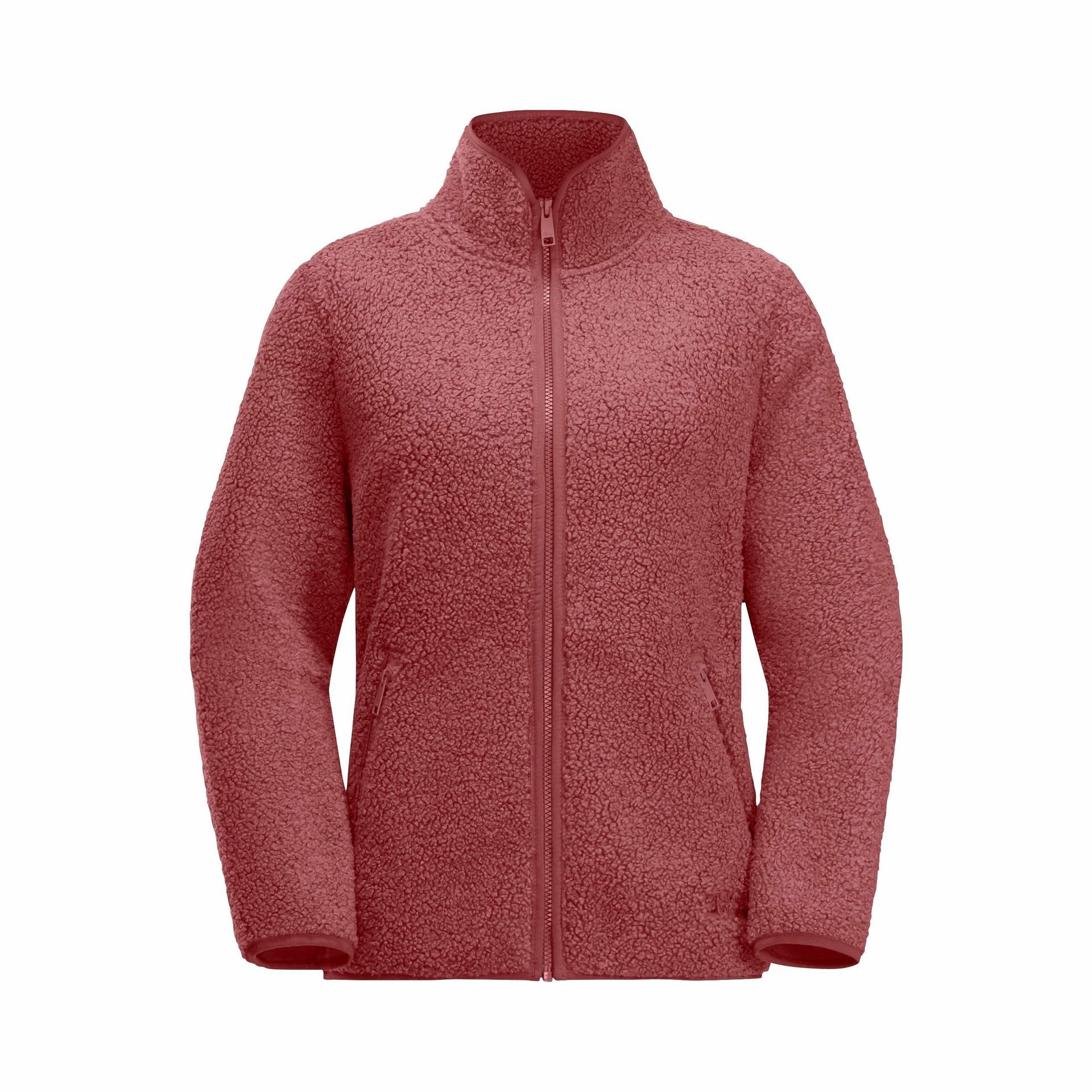 Damski ciepły polar Jack Wolfskin HIGH CURL JACKET W red coral - XS