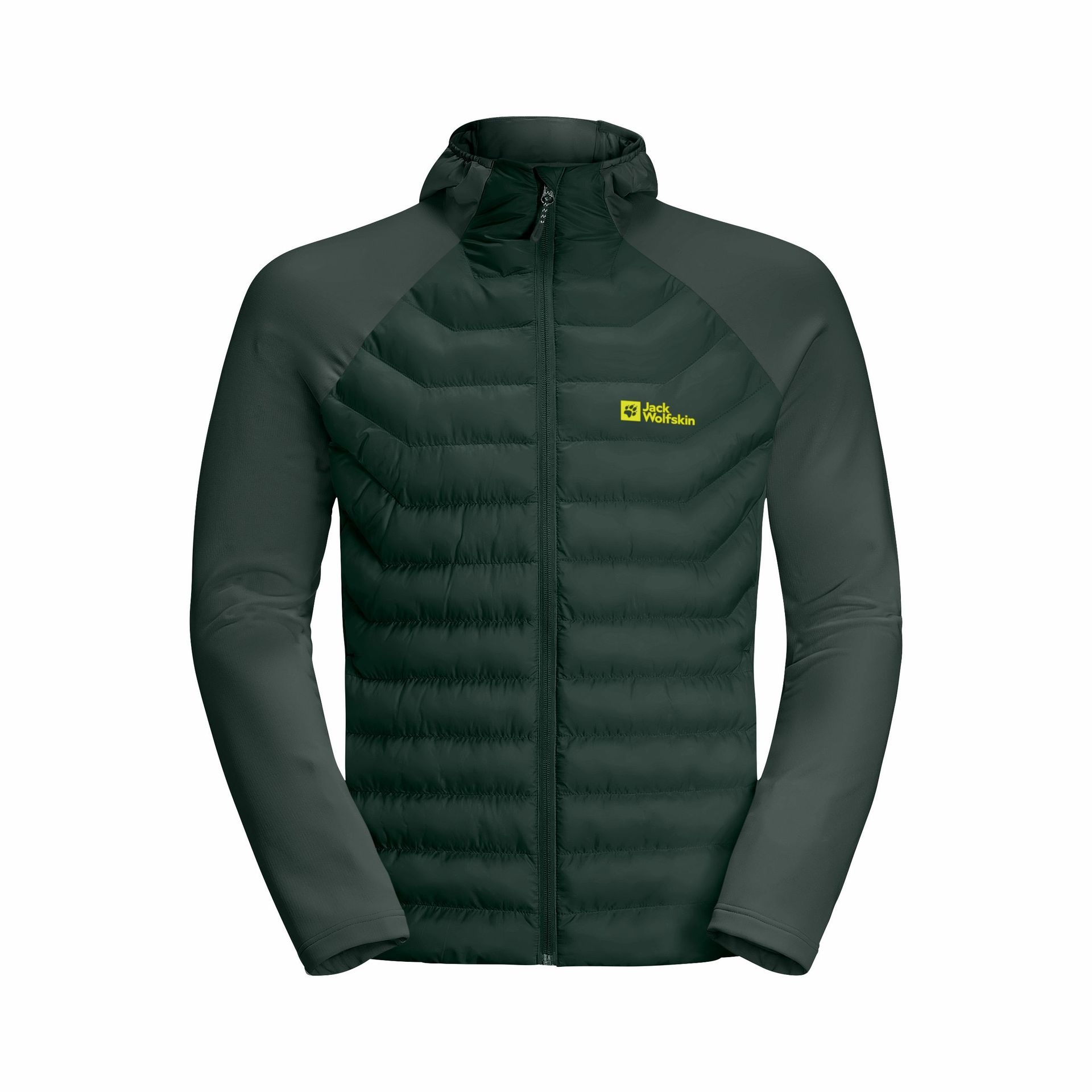 Męska kurtka hybrydowa Jack Wolfskin ROUTEBURN PRO HYBRID M black olive - S