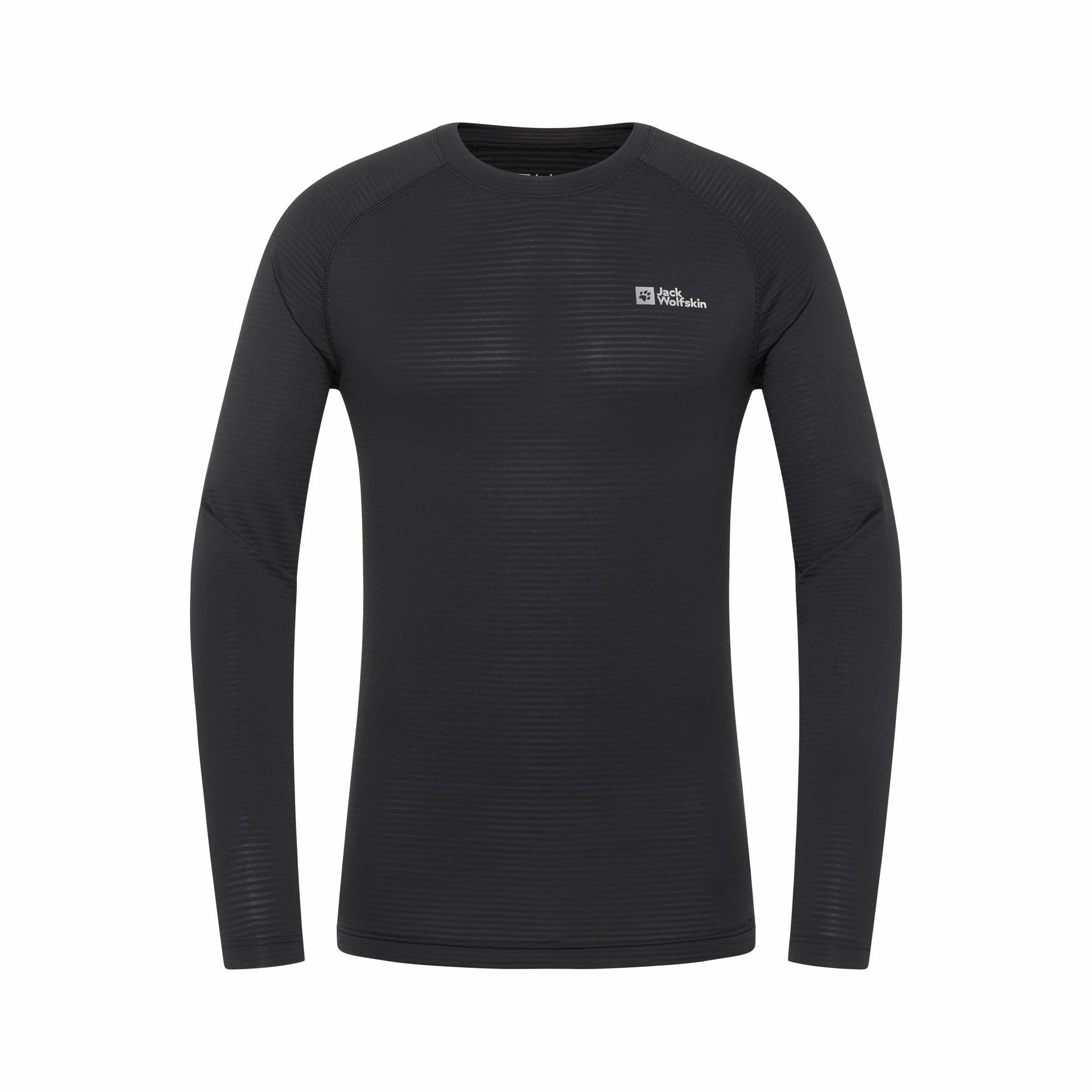 Męska ocieplana bluzka z długim rękawem Jack Wolfskin INFINITE WARM LS M black - M