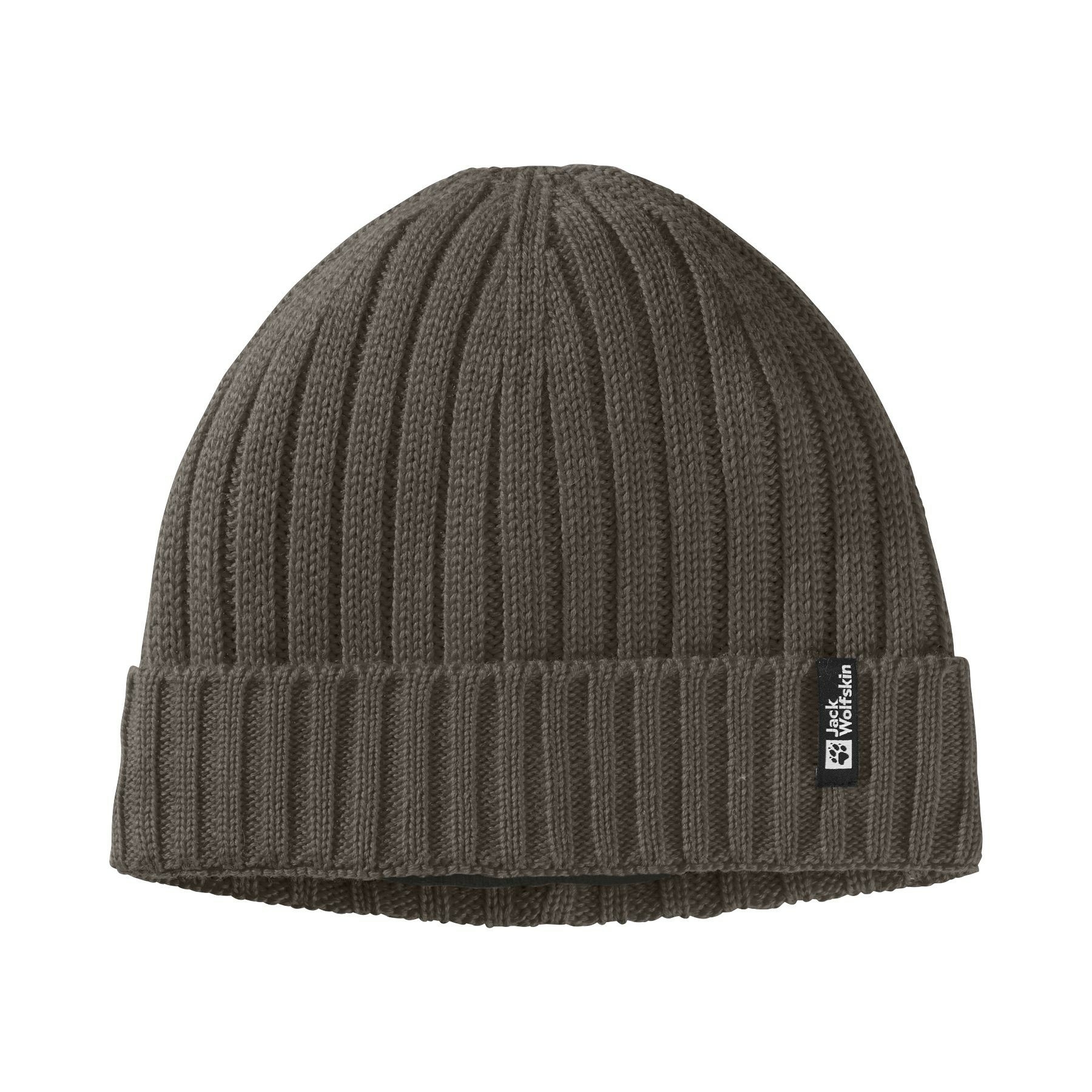 Czapka zimowa Jack Wolfskin RIB KNIT BEANIE cold coffee - ONE SIZE