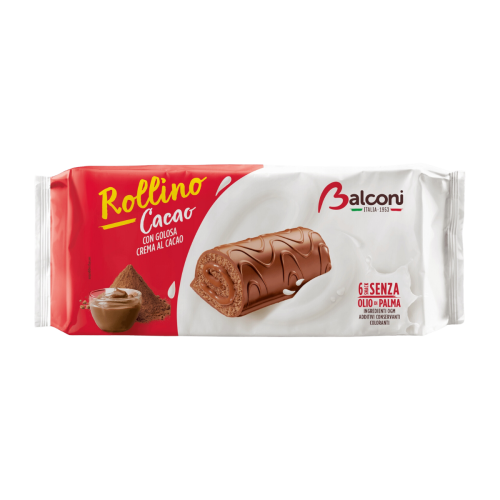 Biskwit Rollino Cacao 222g Balconi