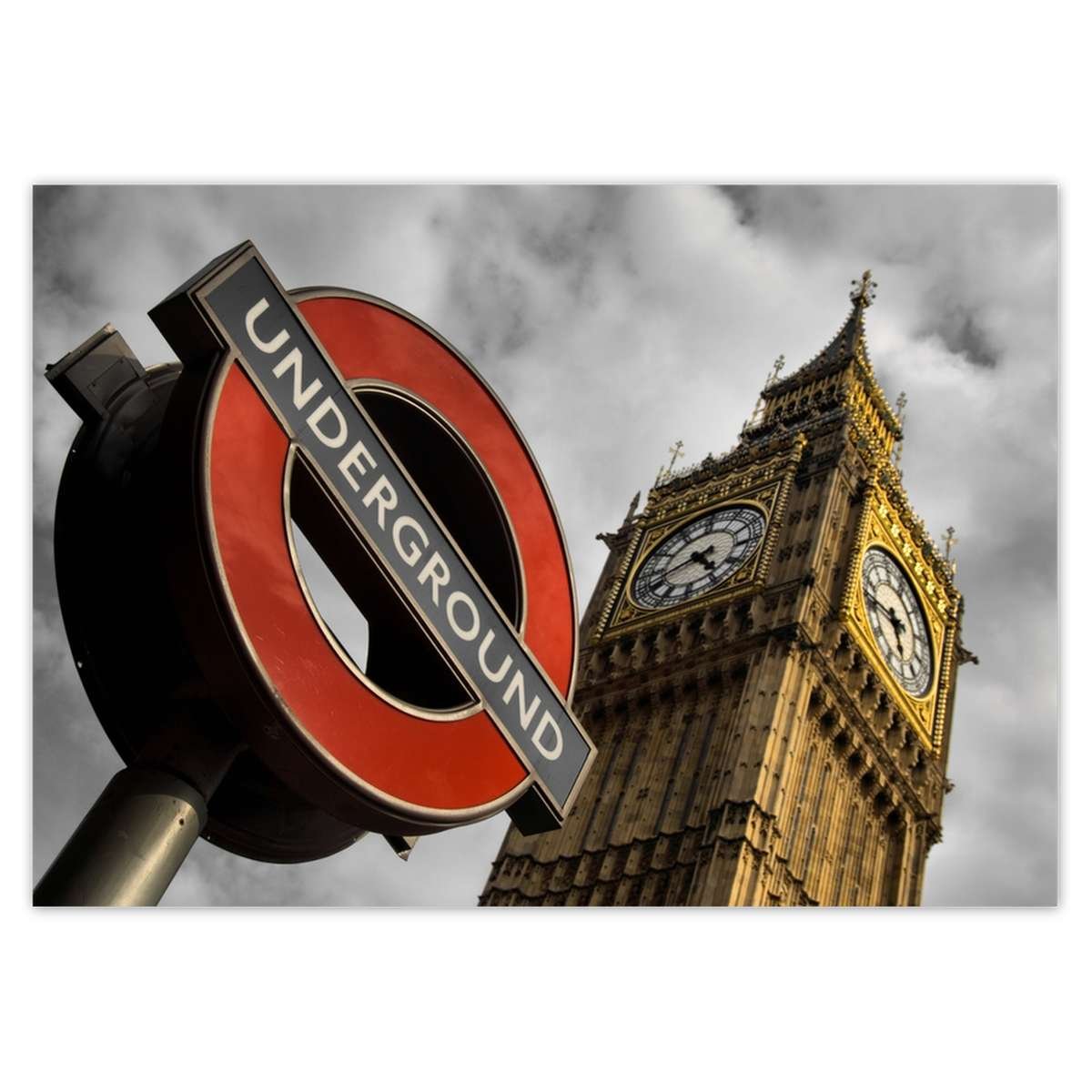 Naklejka ścienna A5 POZIOM Big Ben i Underground