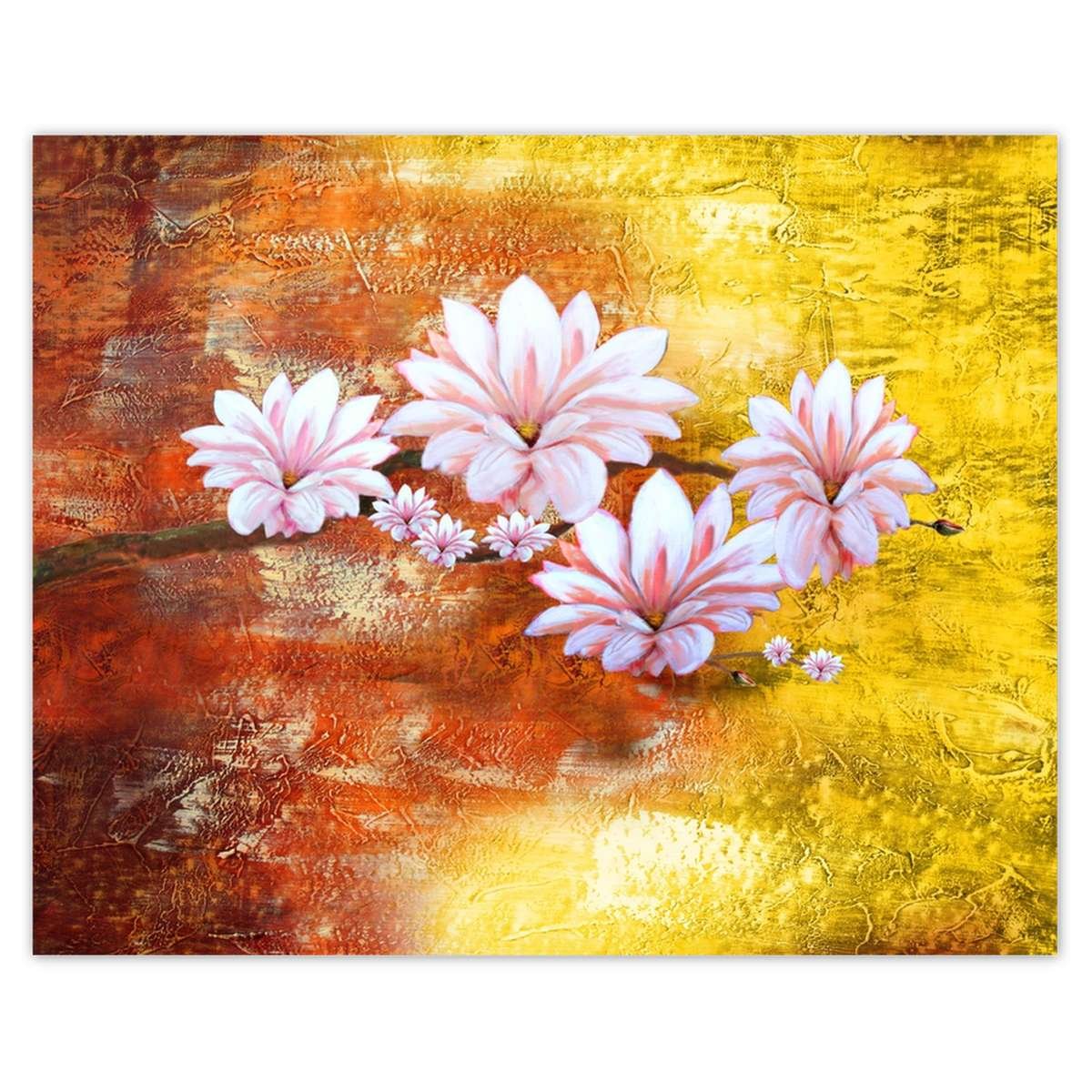 Naklejka ścienna 50x40 Gałązka magnolii kwiaty