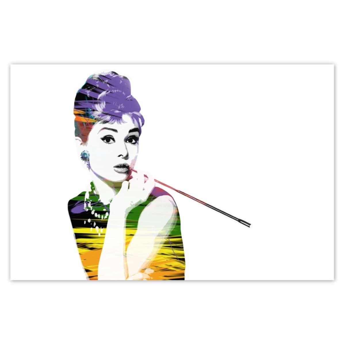 Naklejka ścienna 60x40 Audrey Hepburn Cygaretka