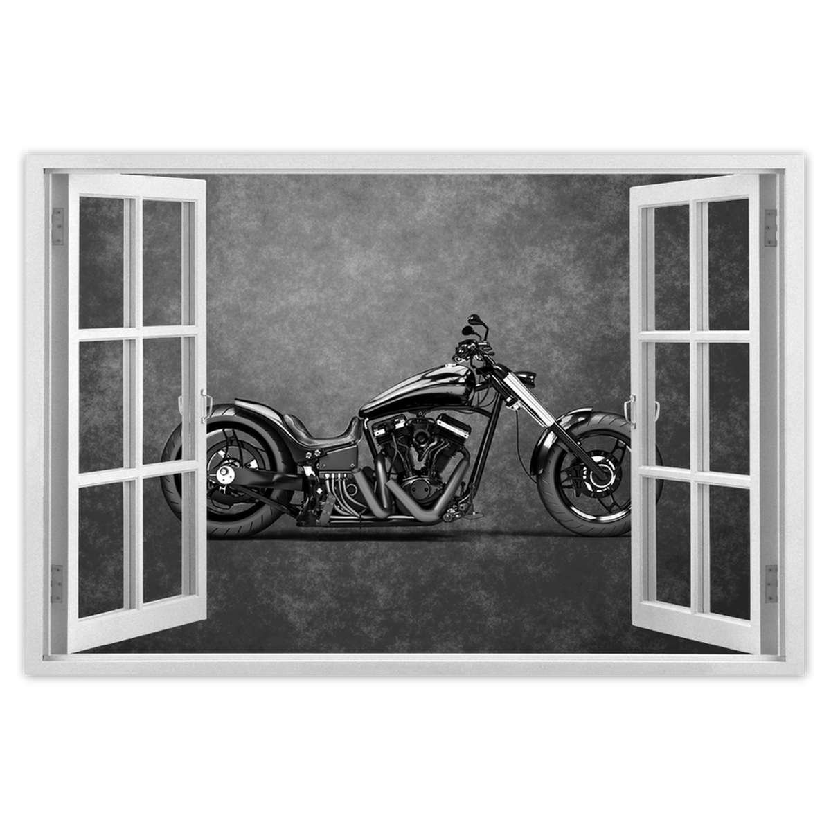 Naklejka ścienna 90x60 Czopper Motor Motocykl