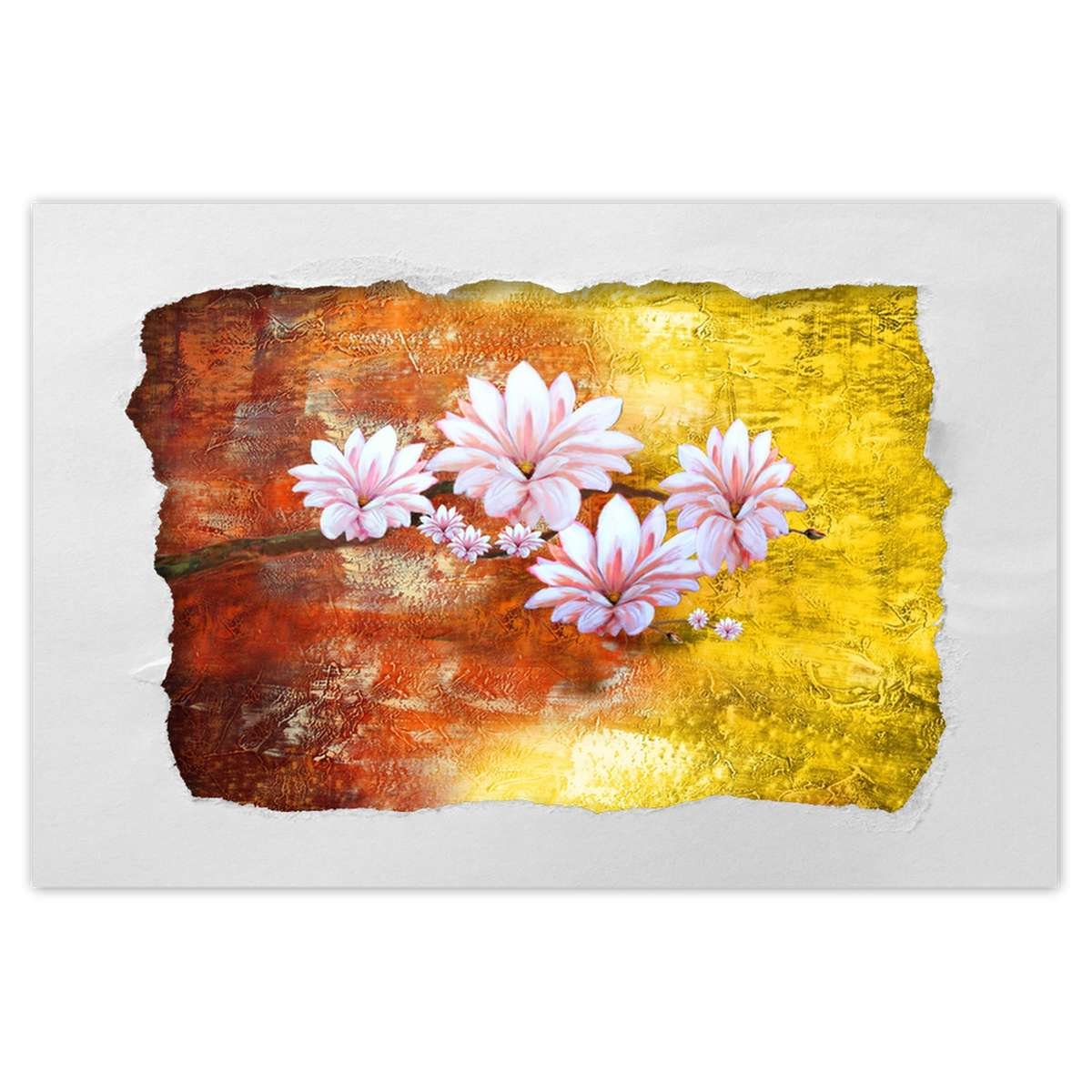 Naklejka ścienna 120x80 Gałązka magnolii kwiaty